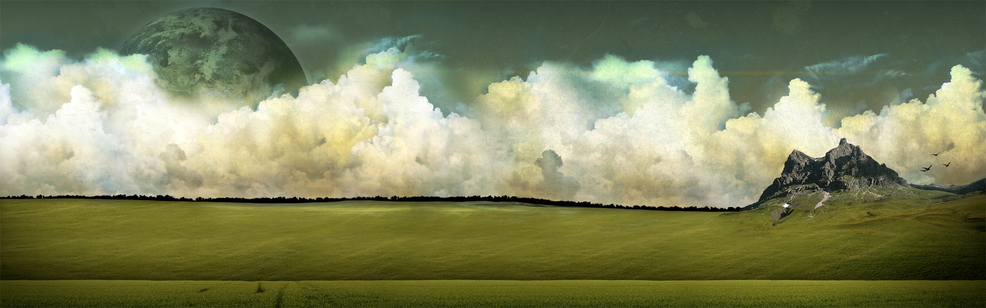Download mobile wallpaper Landscape, Moon, Sci Fi, Cloud for free.
