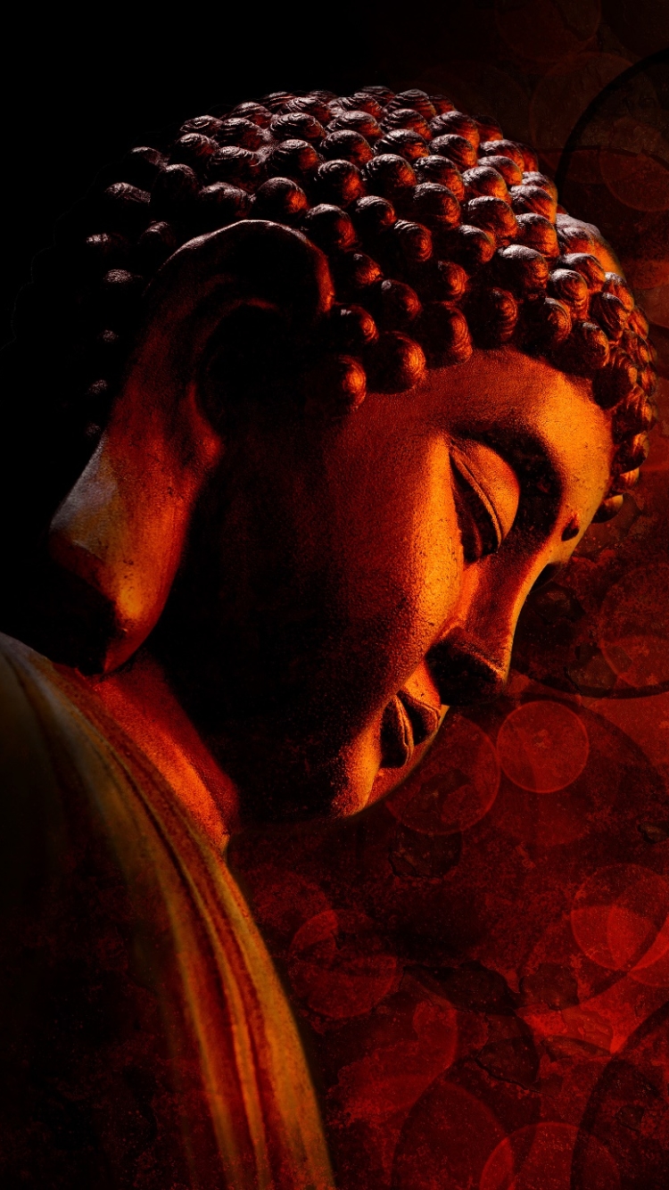 Download mobile wallpaper Buddha, Bokeh, Religious for free.