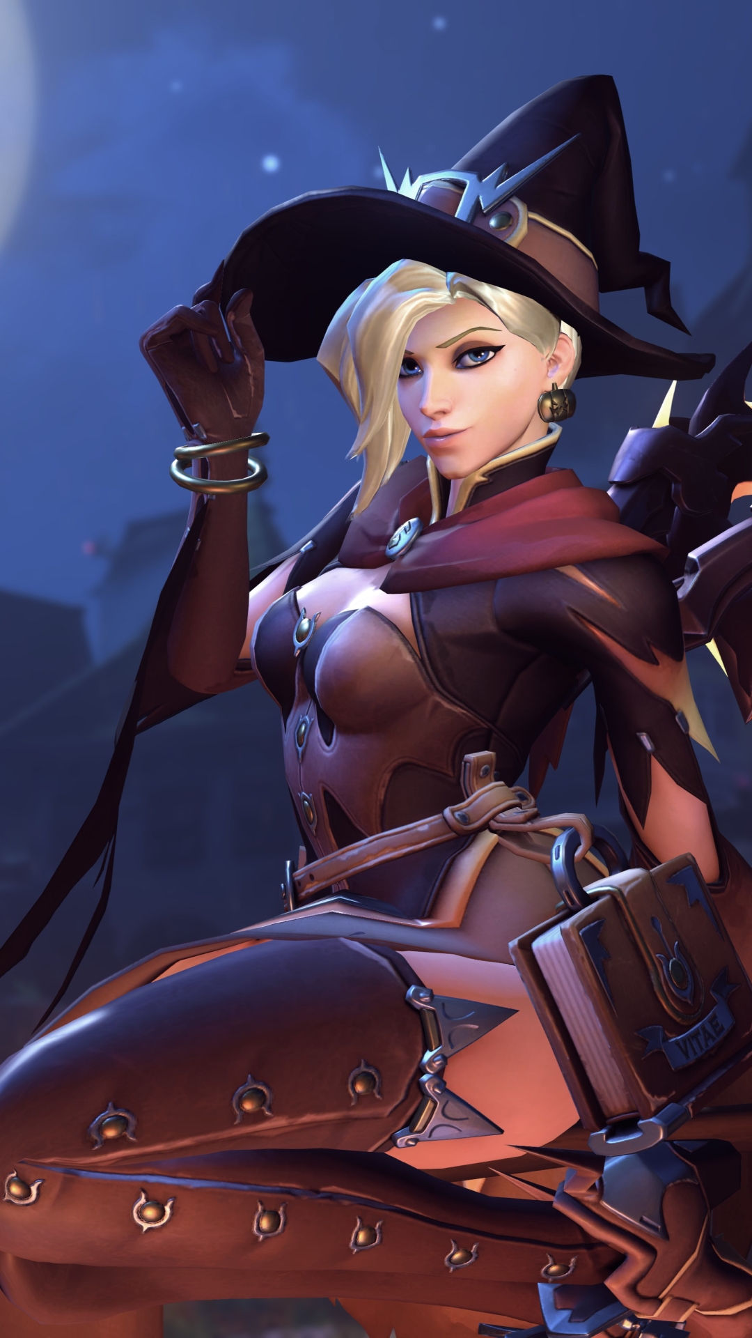 Download mobile wallpaper Halloween, Overwatch, Video Game, Mercy (Overwatch) for free.