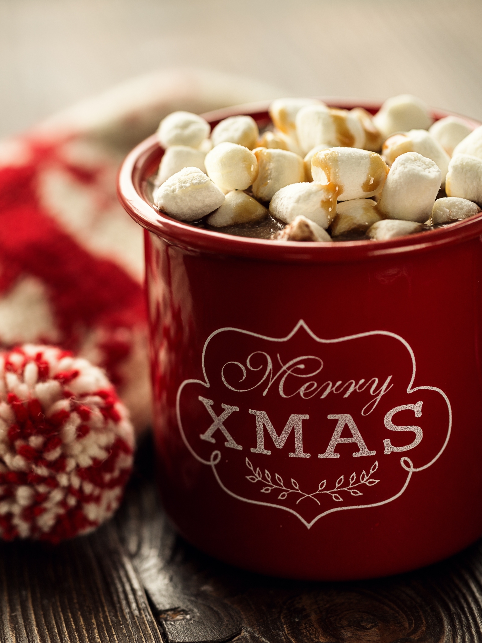 Handy-Wallpaper Tasse, Mäusespeck, Heiße Schokolade, Nahrungsmittel, Frohe Weihnachten kostenlos herunterladen.