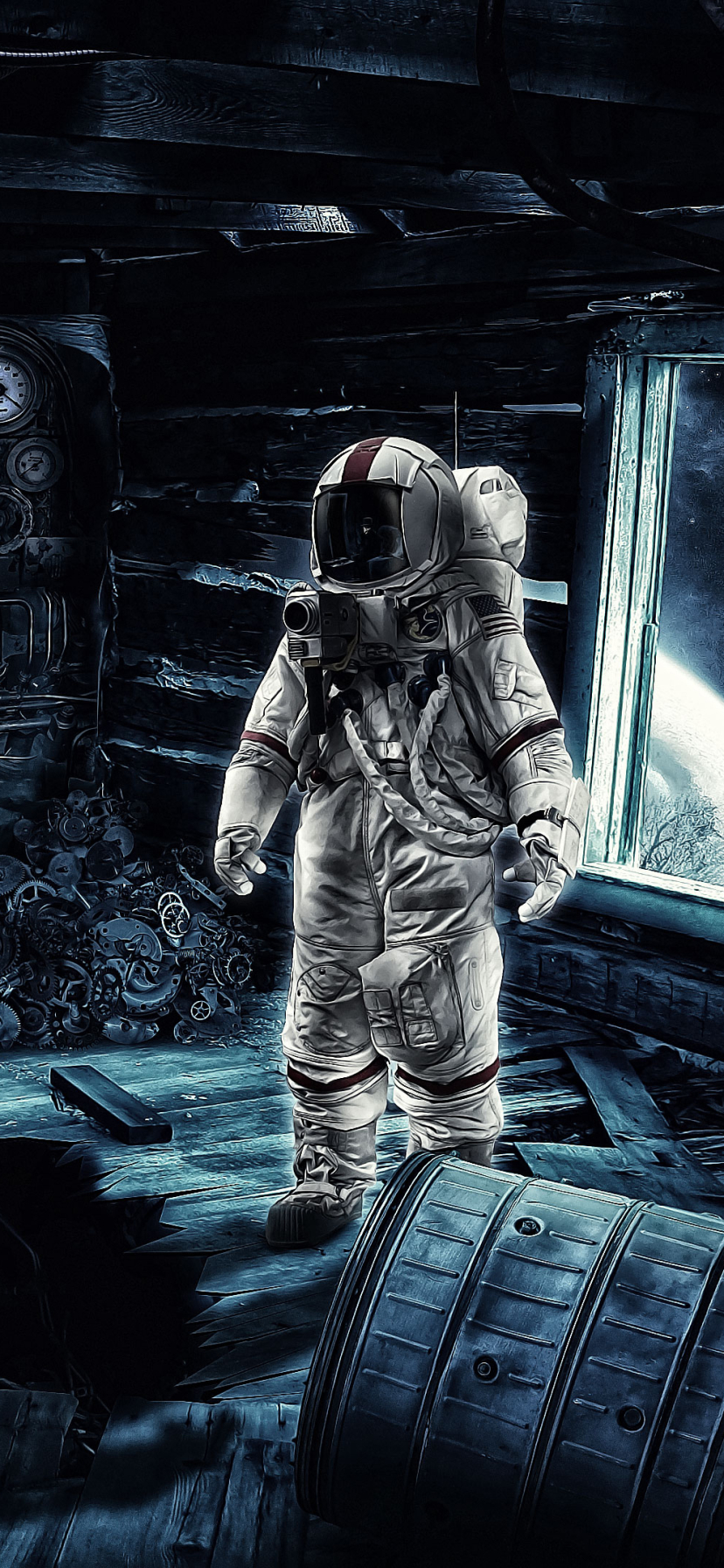 Handy-Wallpaper Science Fiction, Raumanzug, Astronaut kostenlos herunterladen.
