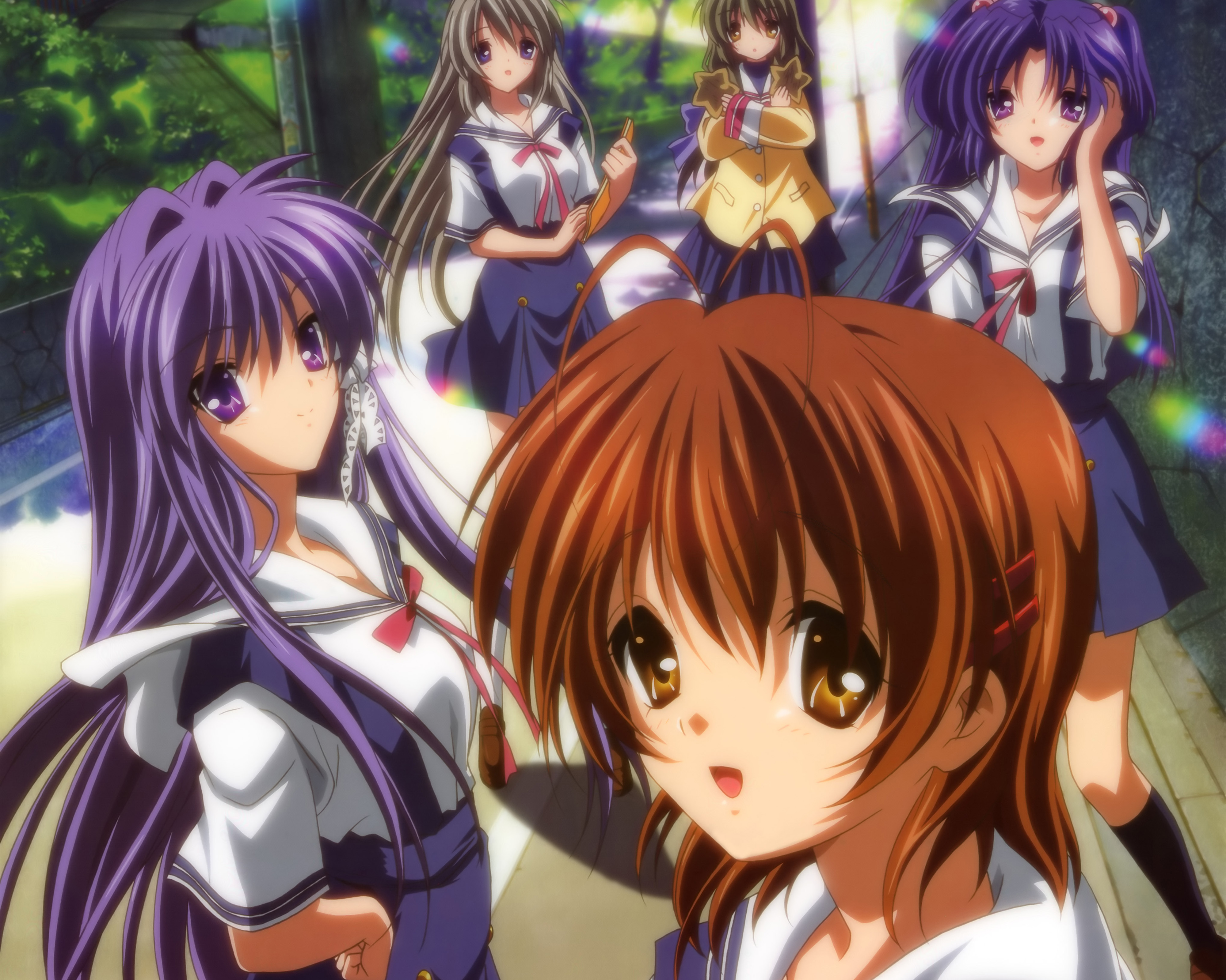 Téléchargez des papiers peints mobile Animé, Kyou Fujibayashi, Clannad, Tomoyo Sakagami, Nagisa Furukawa, Kotomi Ichinose, Fuuko Ibuki gratuitement.