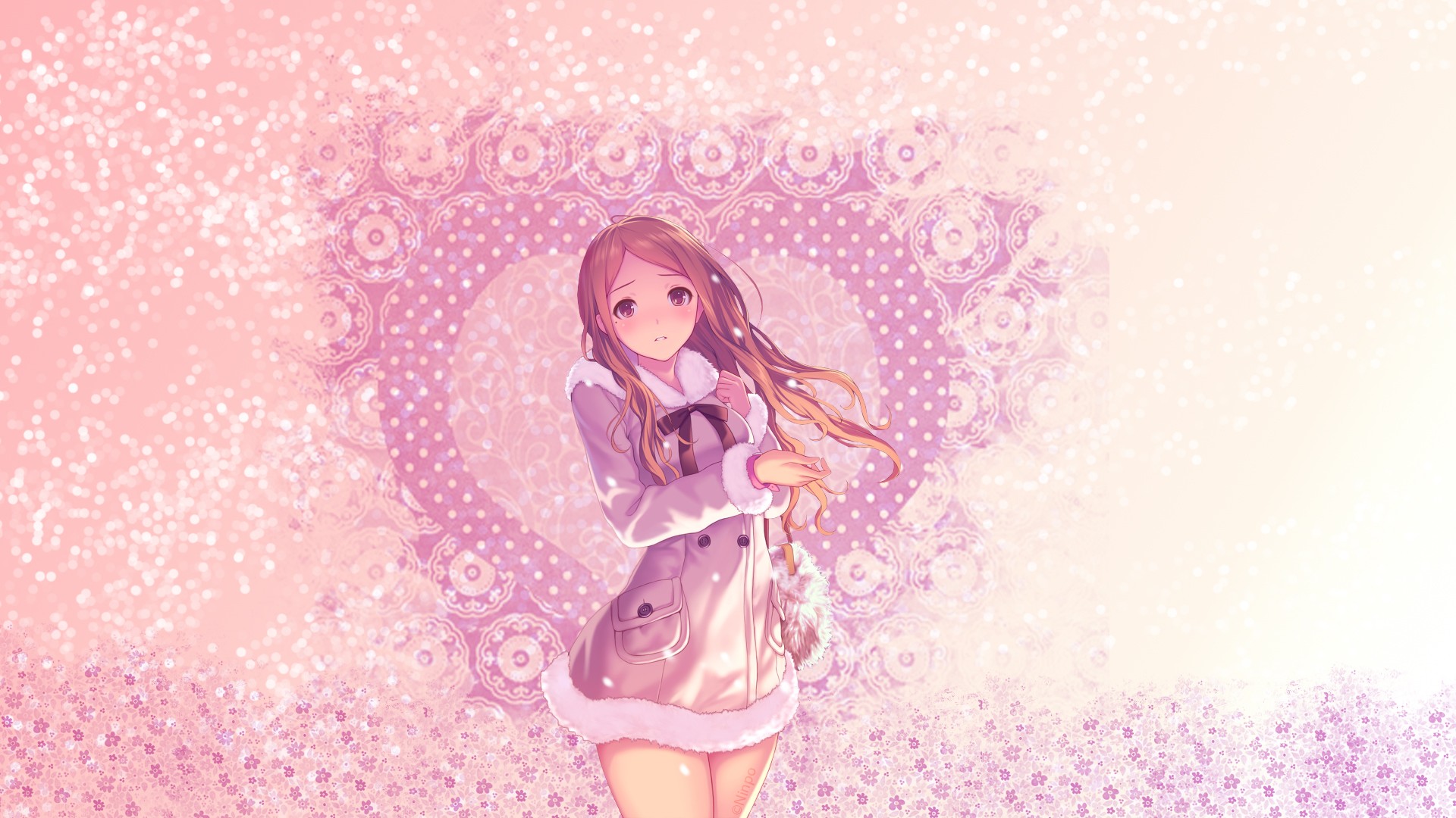 Free download wallpaper Anime, Girl, Heart on your PC desktop