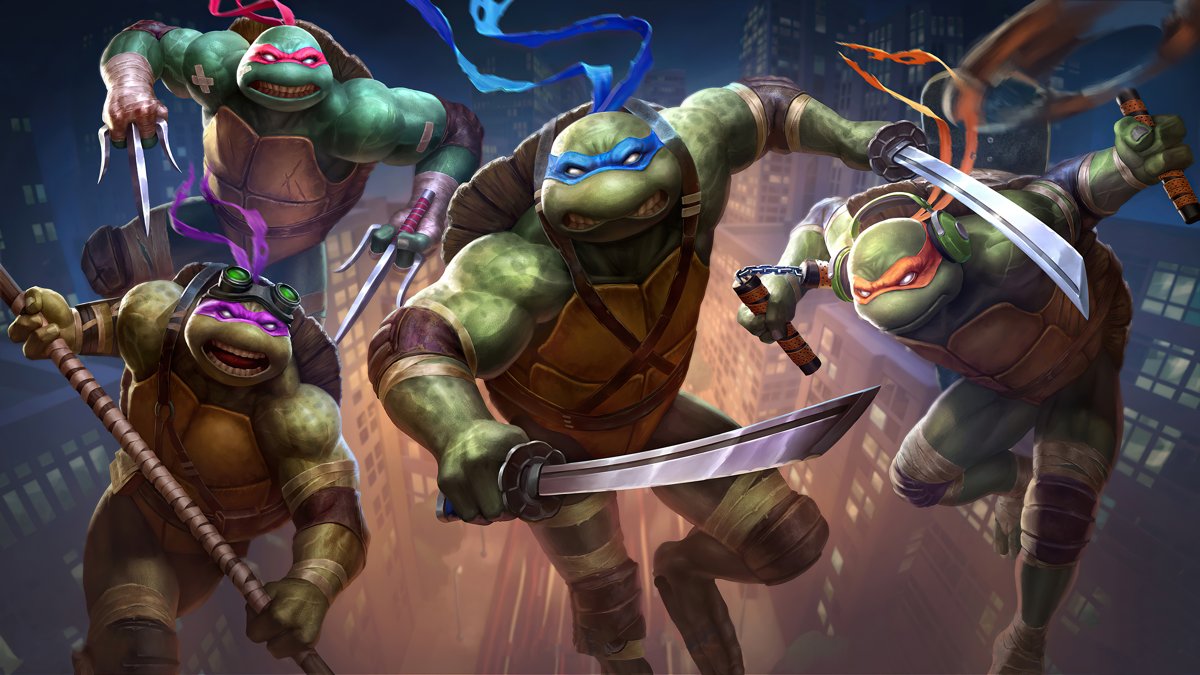 Download mobile wallpaper Teenage Mutant Ninja Turtles, Video Game, Donatello (Tmnt), Raphael (Tmnt), Michelangelo (Tmnt), Leonardo (Tmnt), Smite for free.