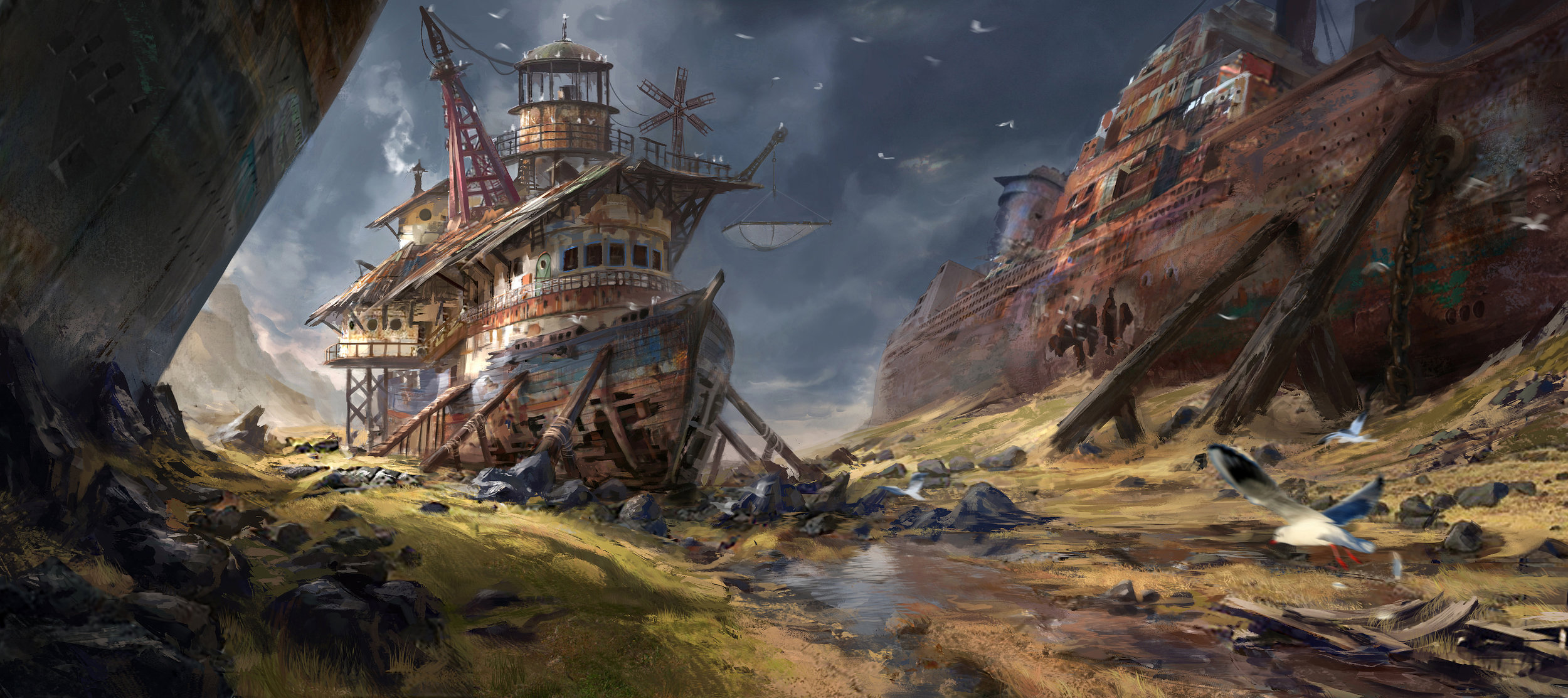 Free download wallpaper Fantasy, Ship on your PC desktop