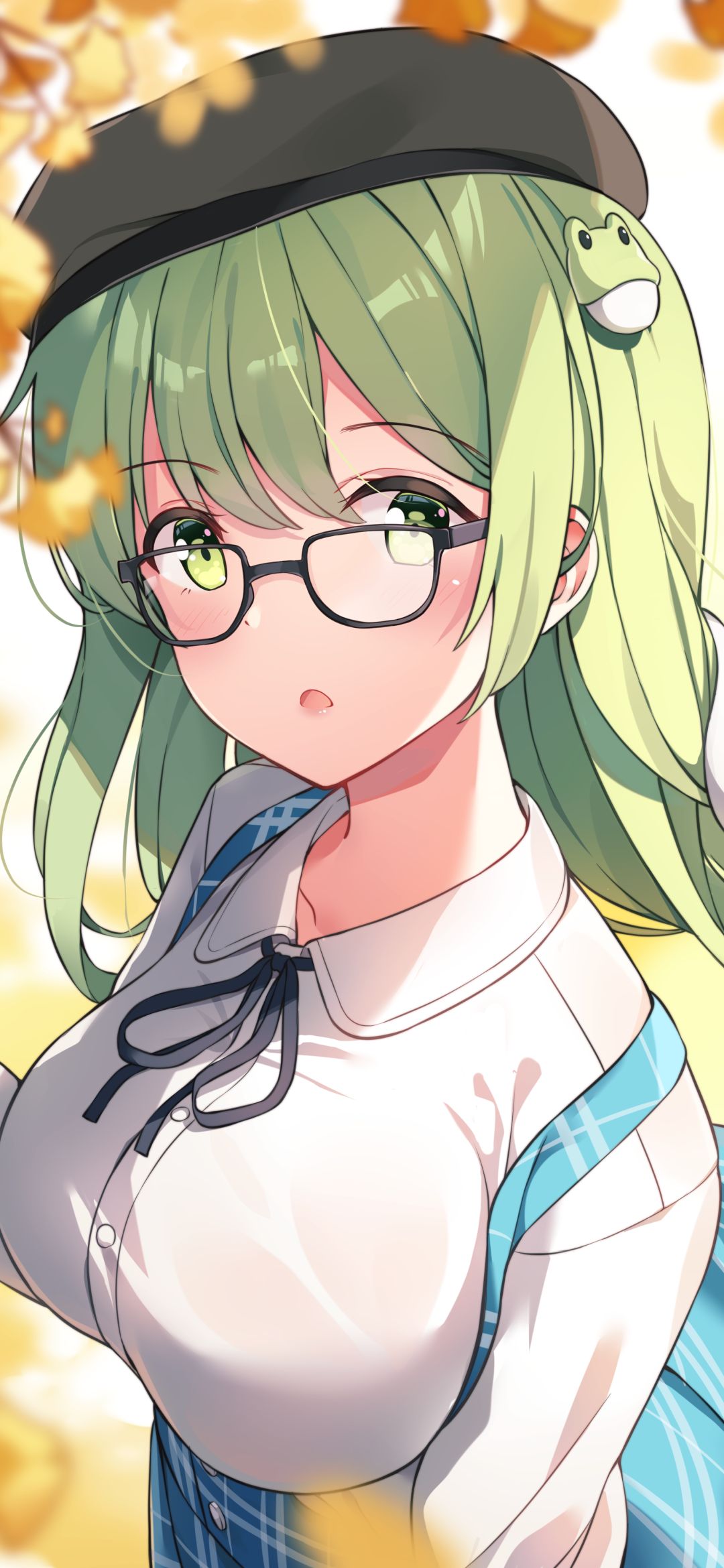 Download mobile wallpaper Anime, Glasses, Green Hair, Green Eyes, Touhou, Sanae Kochiya for free.