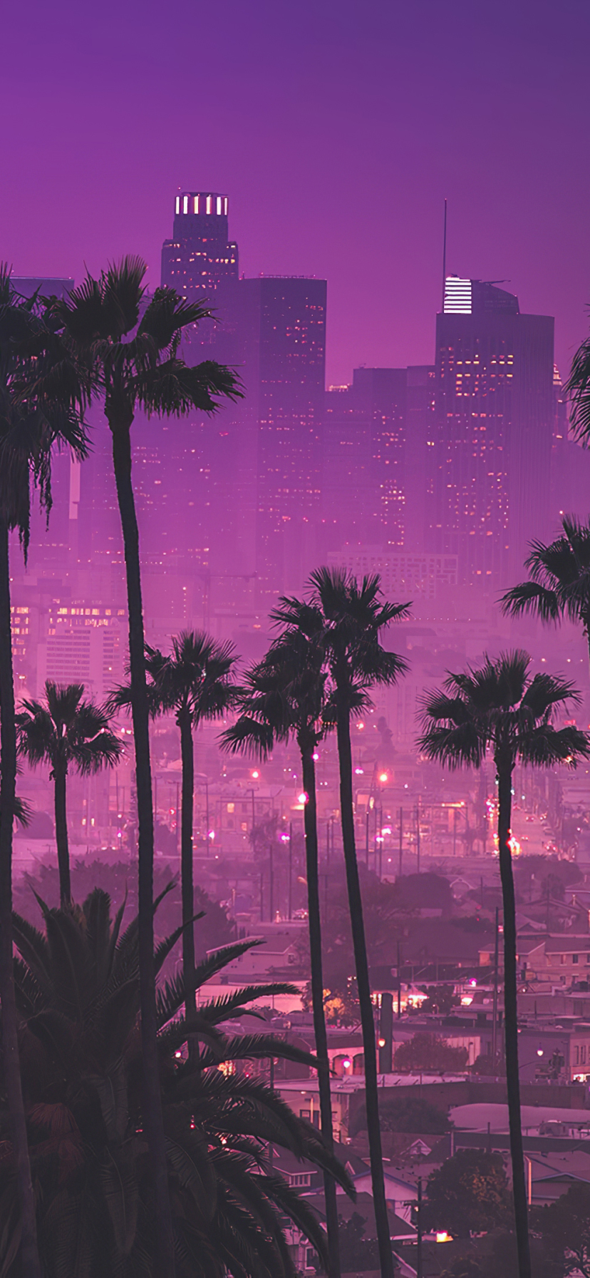 Download mobile wallpaper Cities, Los Angeles, Man Made, Palm Tree for free.
