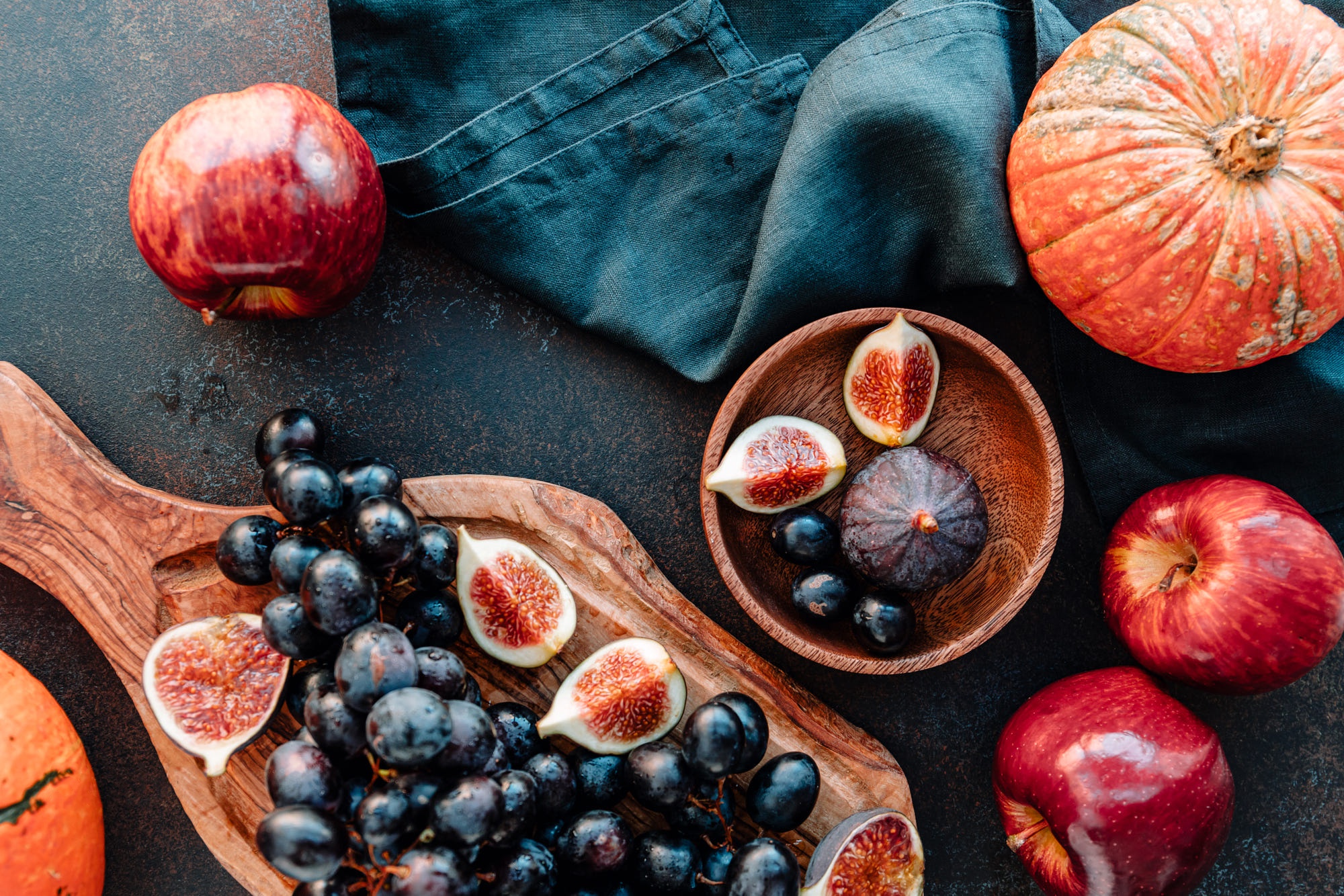 Download mobile wallpaper Fruits, Food, Apple, Grapes, Fruit, Fig for free.