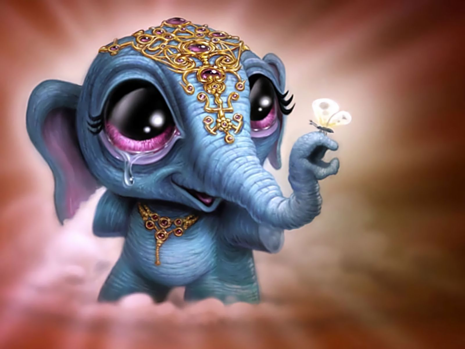 Téléchargez des papiers peints mobile Fantaisie, Éléphant, Animaux Fantastiques gratuitement.