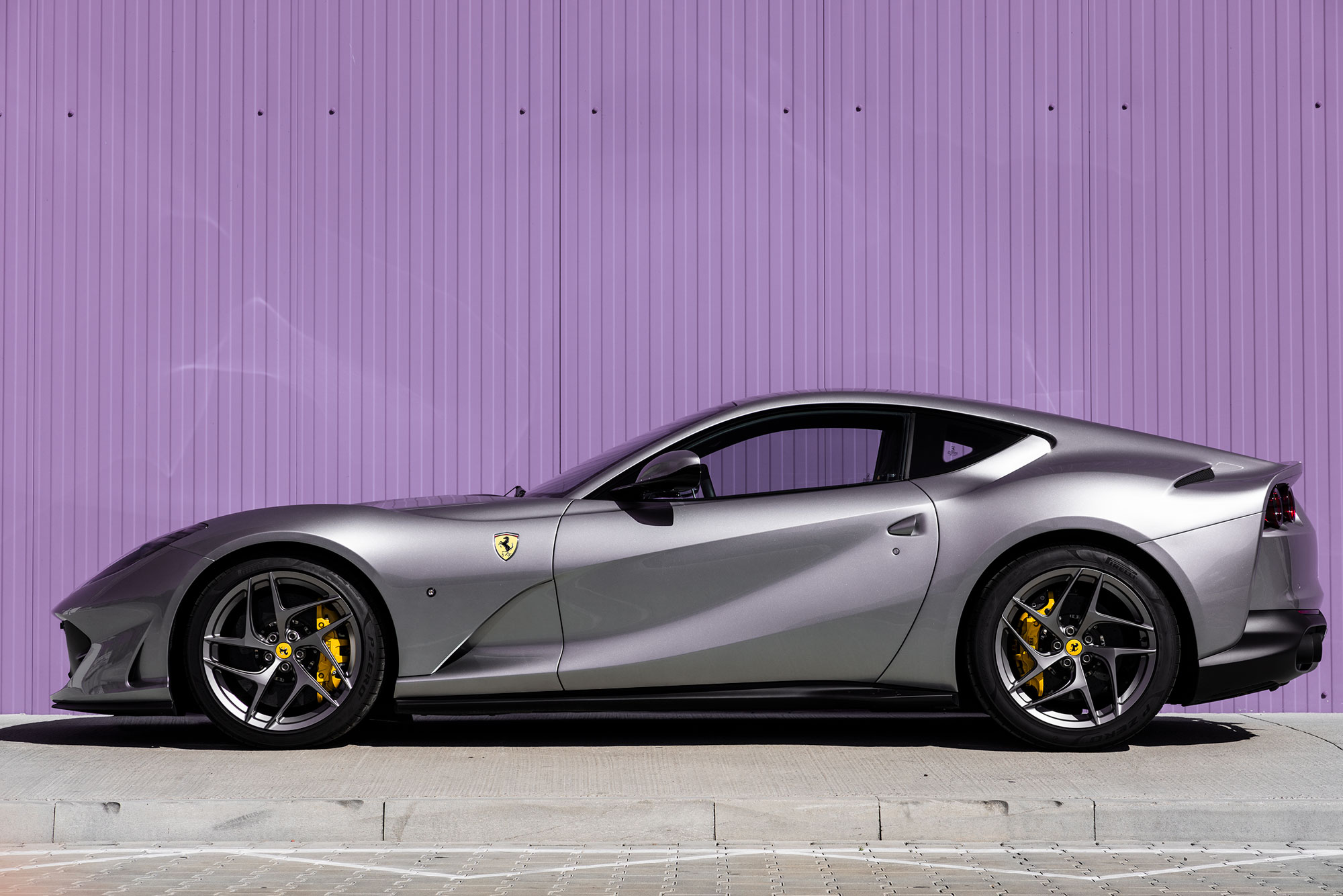 Download mobile wallpaper Ferrari, Car, Ferrari 812 Superfast, Vehicles, Silver Car for free.