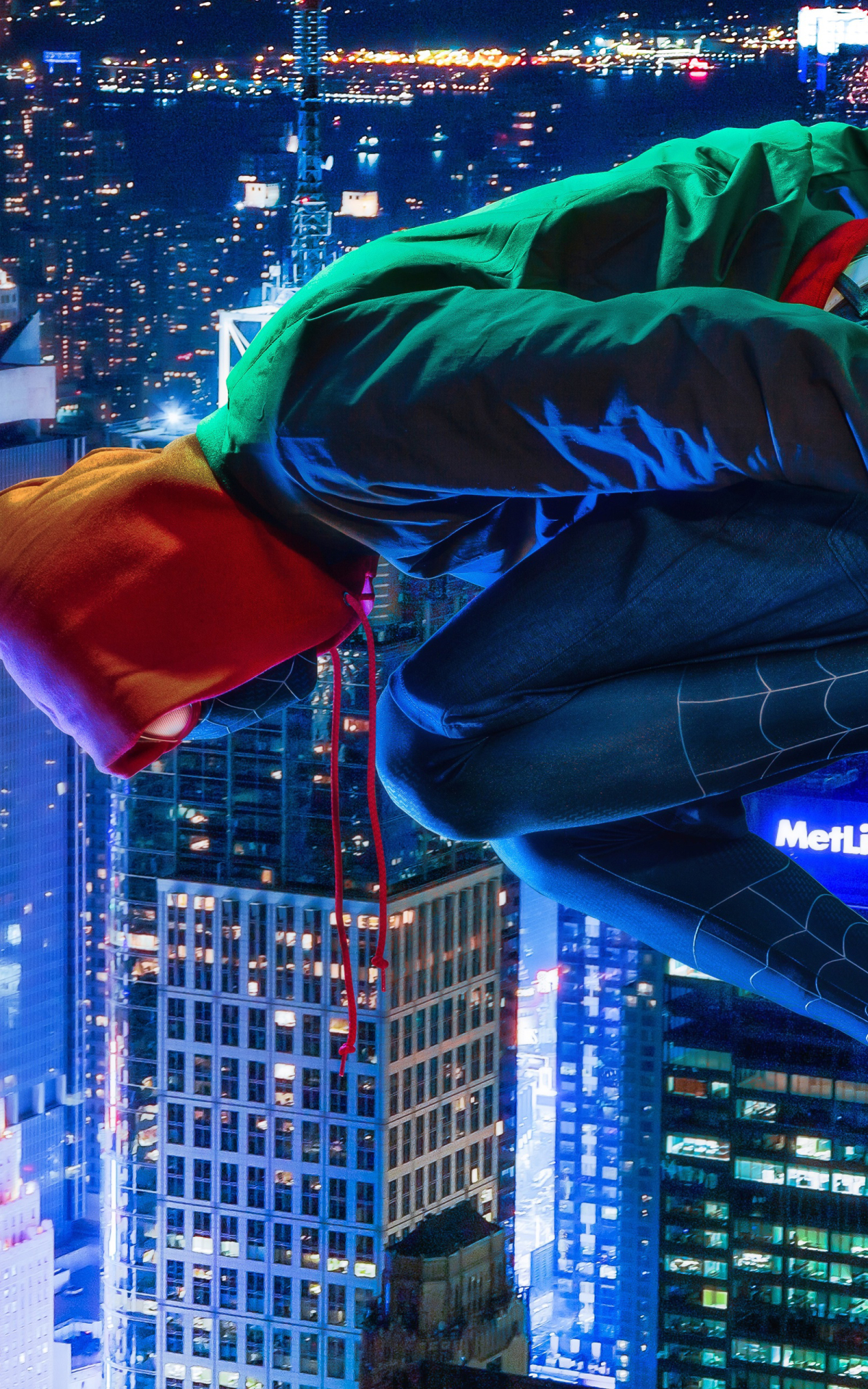 Download mobile wallpaper Spider Man, Hood, Movie, Superhero, Miles Morales, Spider Man: Into The Spider Verse for free.
