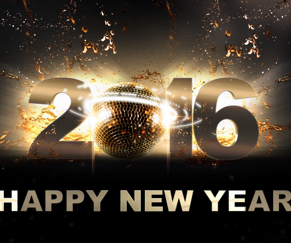 無料モバイル壁紙新年, ホリデー, 2016年新年をダウンロードします。
