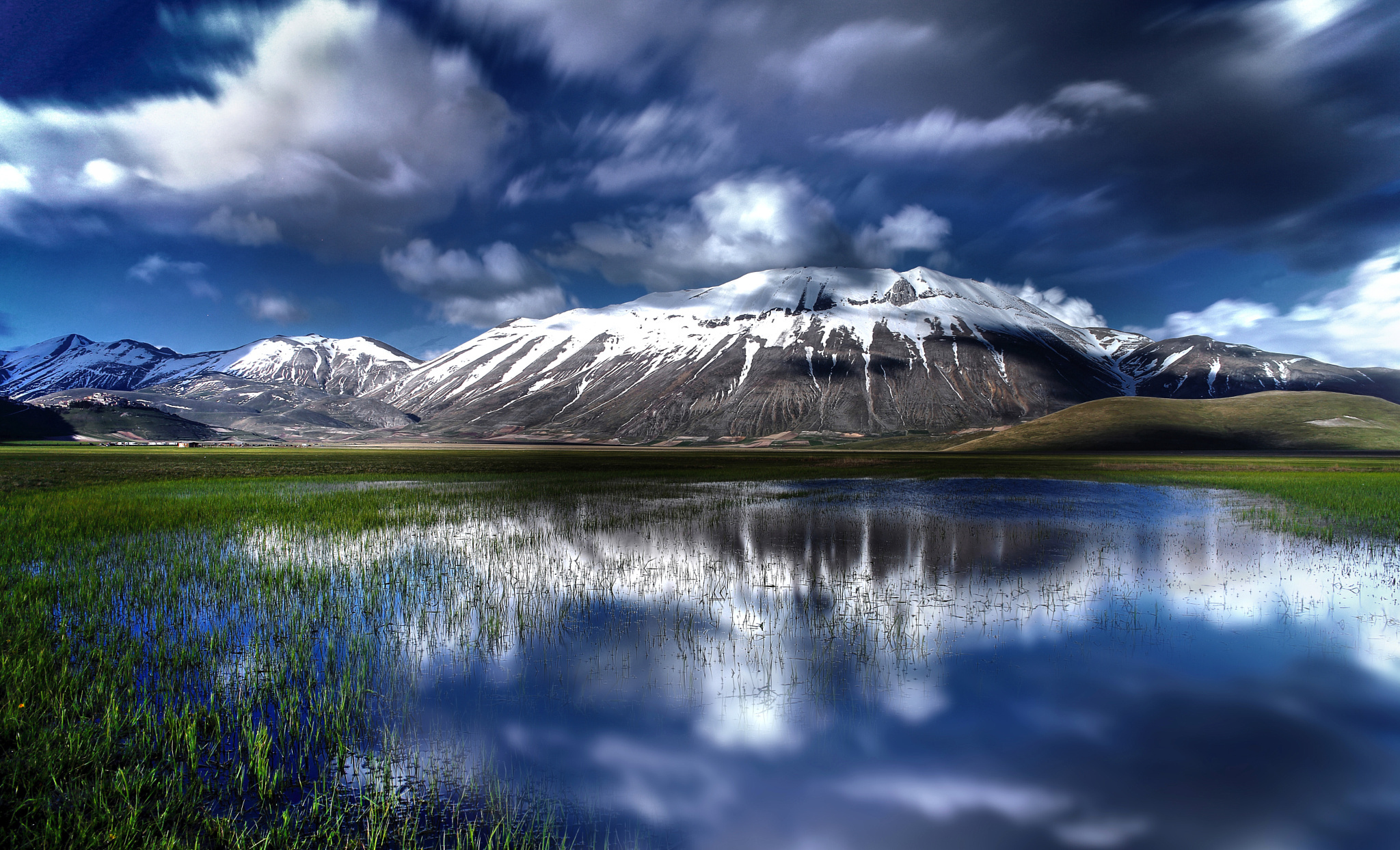Laden Sie das Landschaft, Natur, Seen, See, Gebirge, Wolke, Erde/natur, Spiegelung-Bild kostenlos auf Ihren PC-Desktop herunter