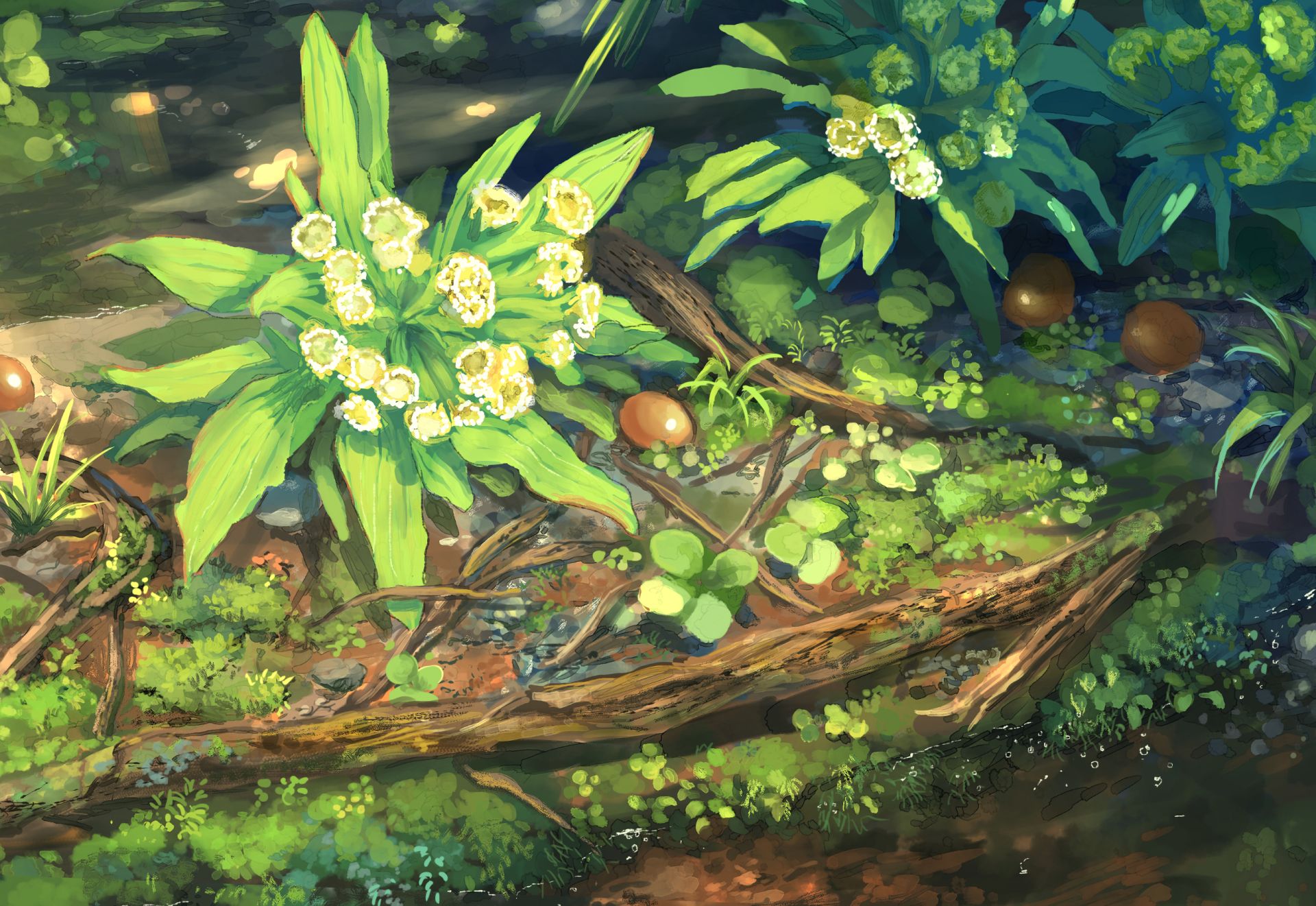Download mobile wallpaper Anime, Flower, Plant, Original for free.