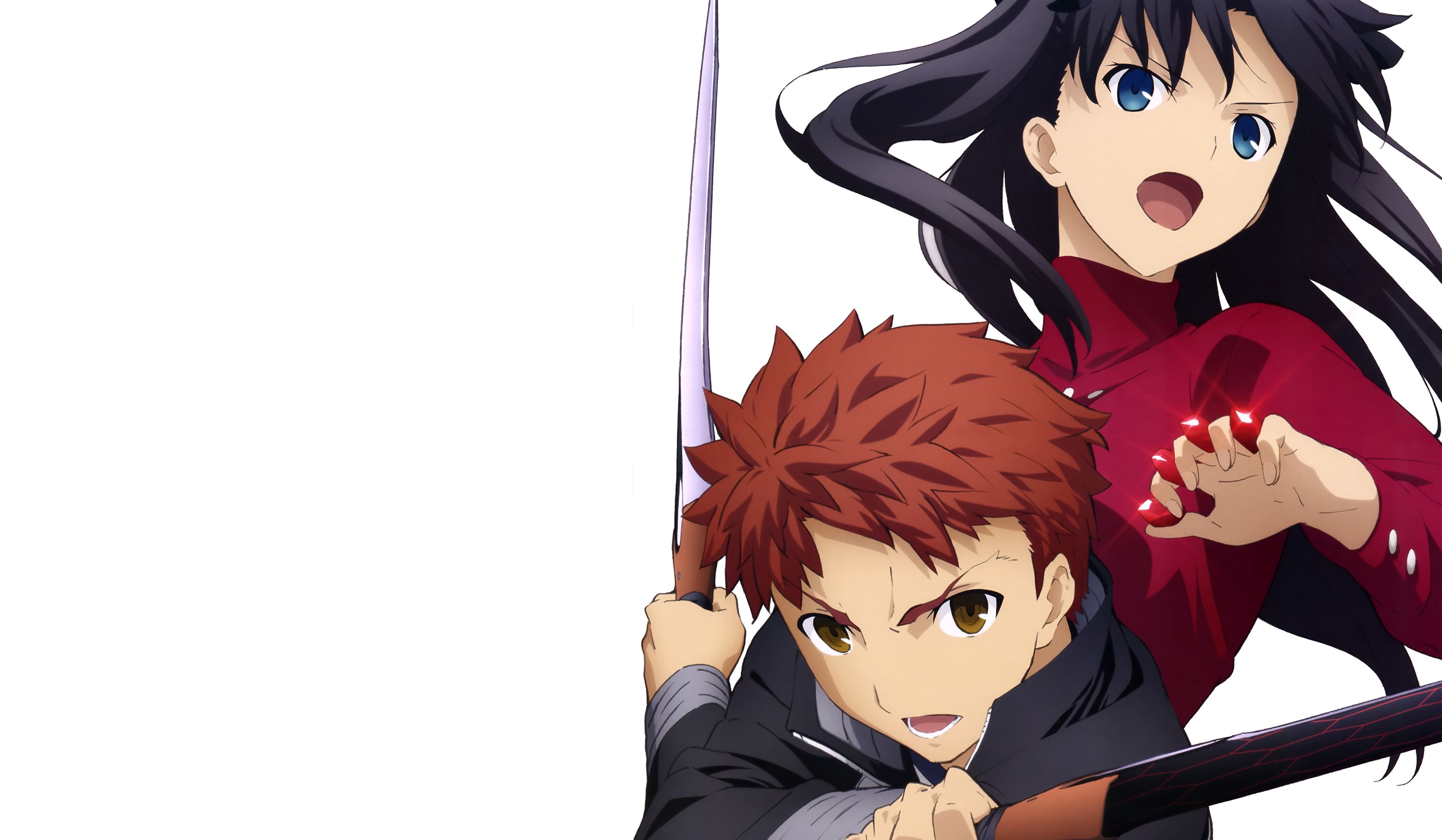 Laden Sie das Animes, Schirou Emiya, Fate/stay Night: Unlimited Blade Works, Rin Tohsaka, Schicksalsserie-Bild kostenlos auf Ihren PC-Desktop herunter