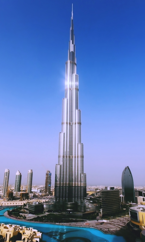 Descarga gratuita de fondo de pantalla para móvil de Ciudades, Ciudad, Rascacielos, Edificio, Burj Khalifa, Hecho Por El Hombre, Dubái.
