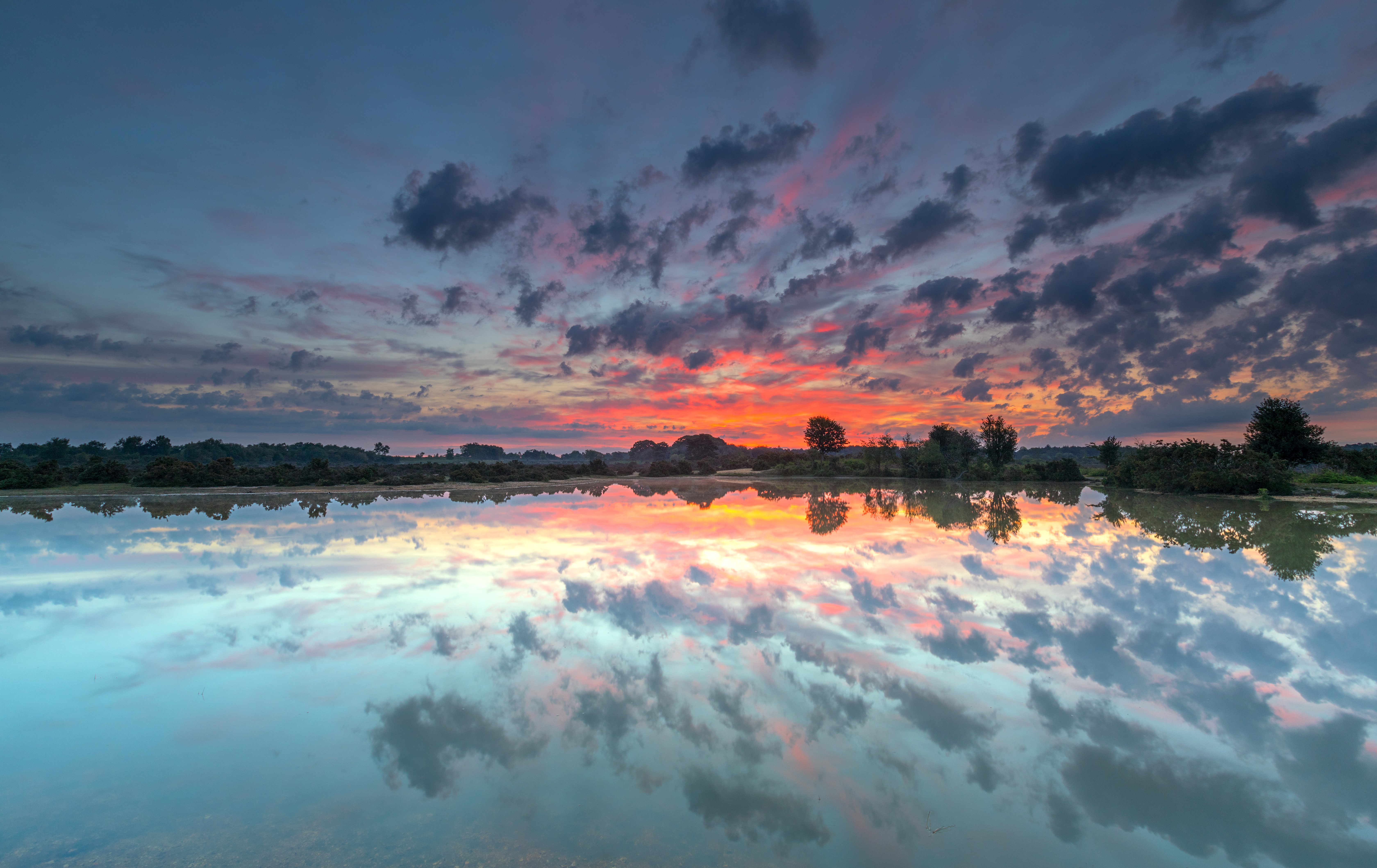 Free download wallpaper Nature, Sunset, Sky, Reflection, Earth, Cloud on your PC desktop