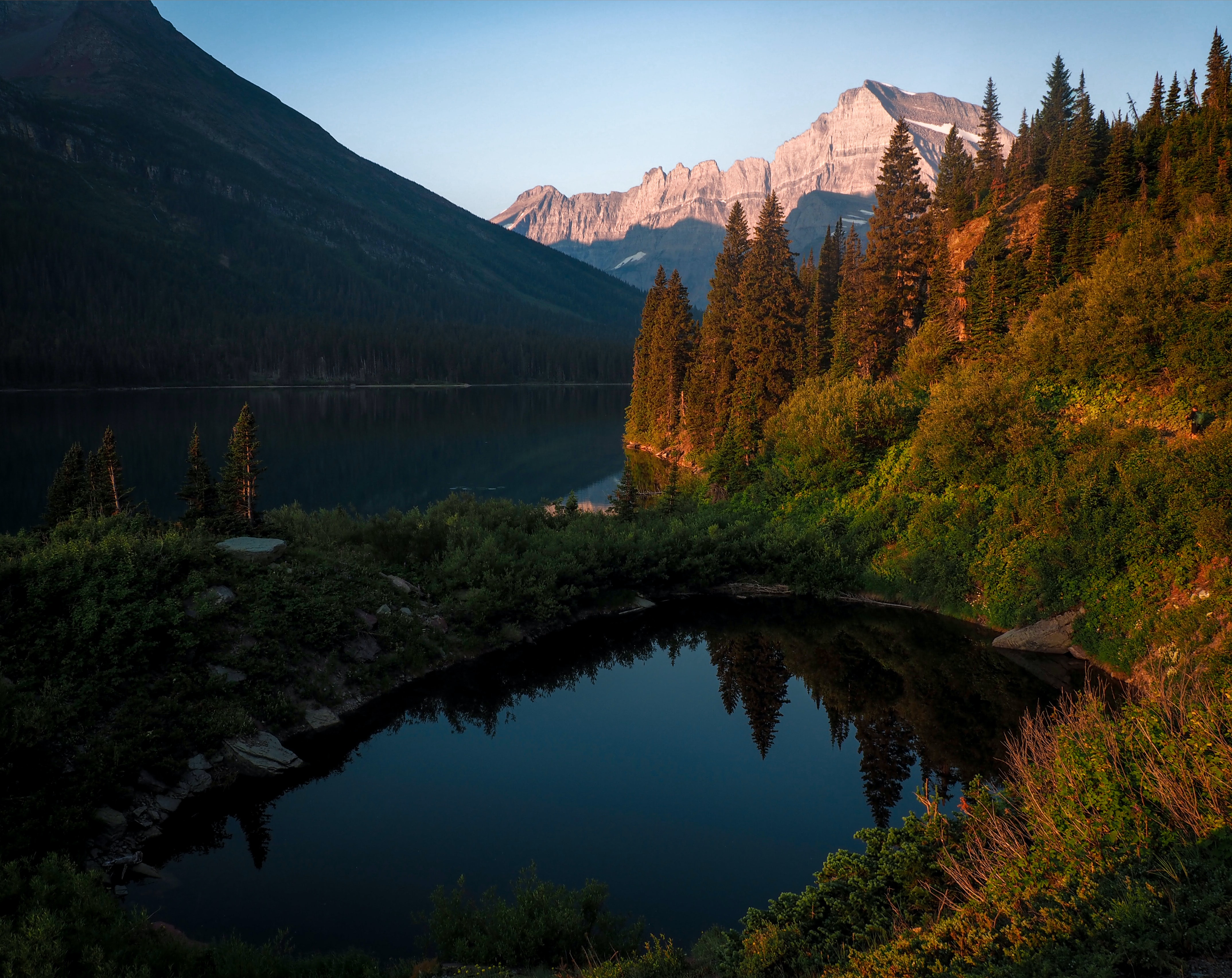 Free download wallpaper Nature, Water, Trees, Mountains, Lake, Spruce, Fir on your PC desktop