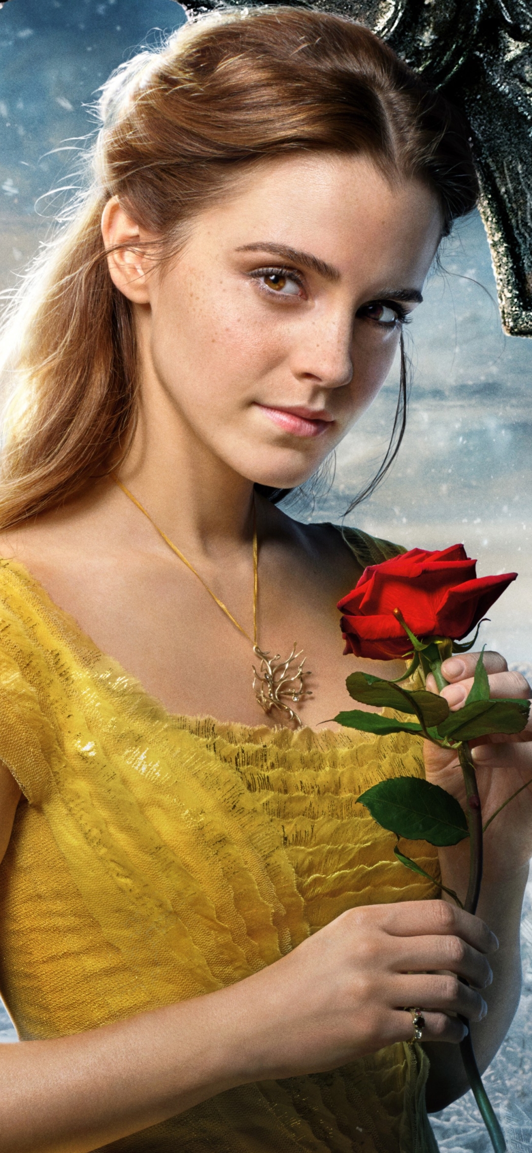 wallpapers emma watson, beauty and the beast (2017), movie, rose