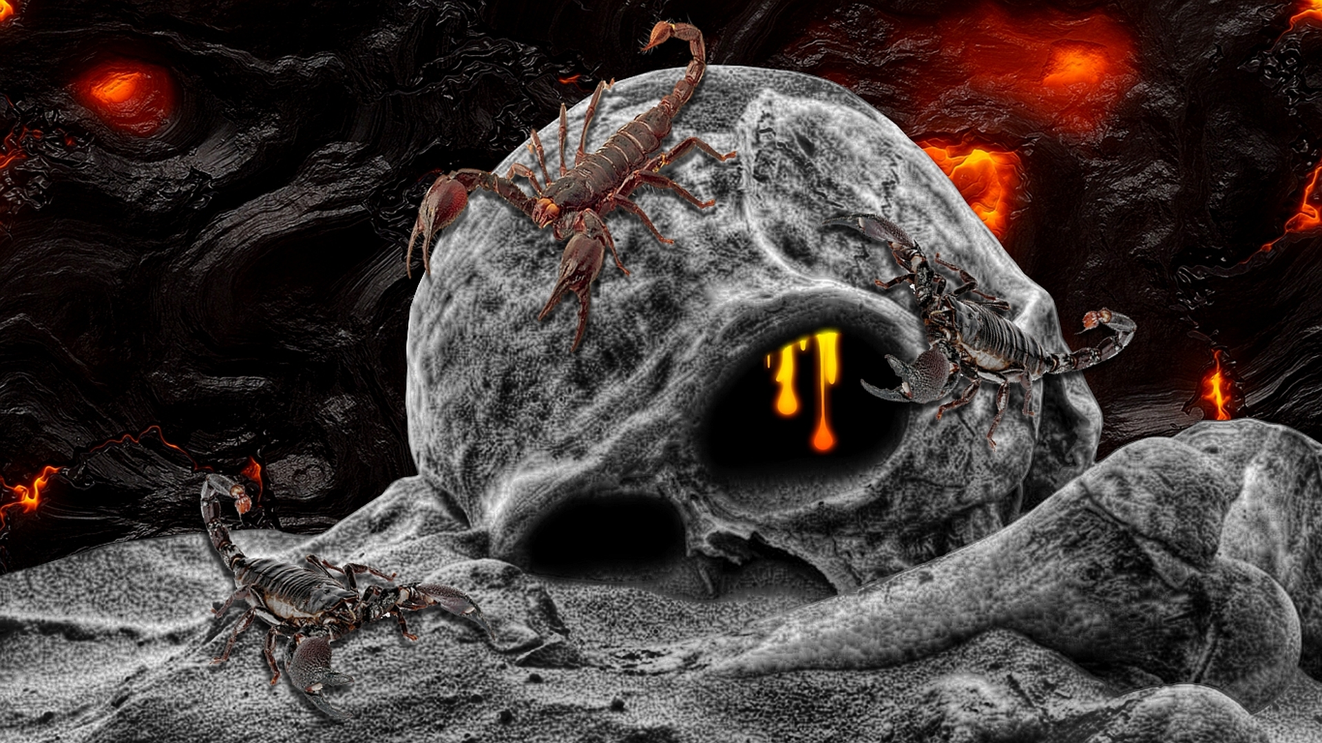 Free download wallpaper Skull, Dark on your PC desktop