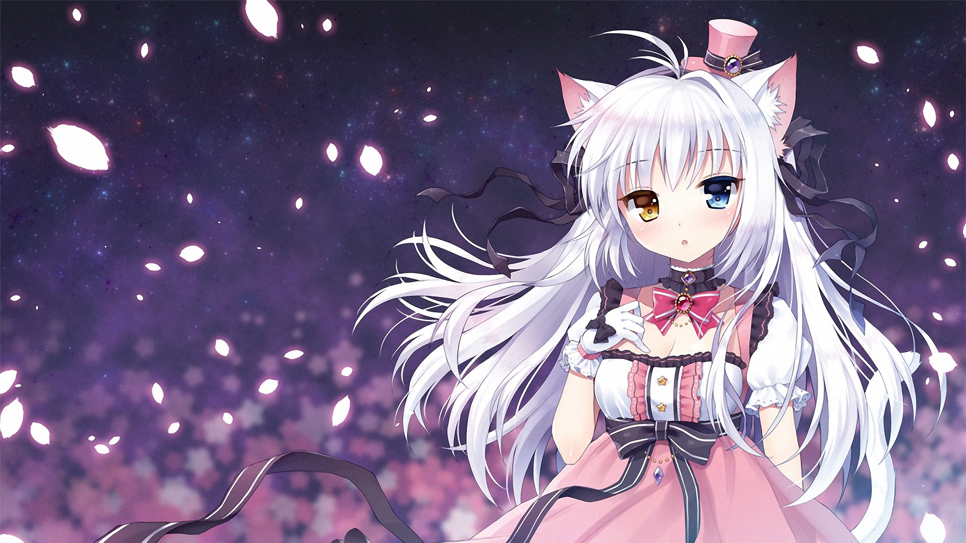 Download mobile wallpaper Anime, Heterochromia, Original, Cat Girl for free.