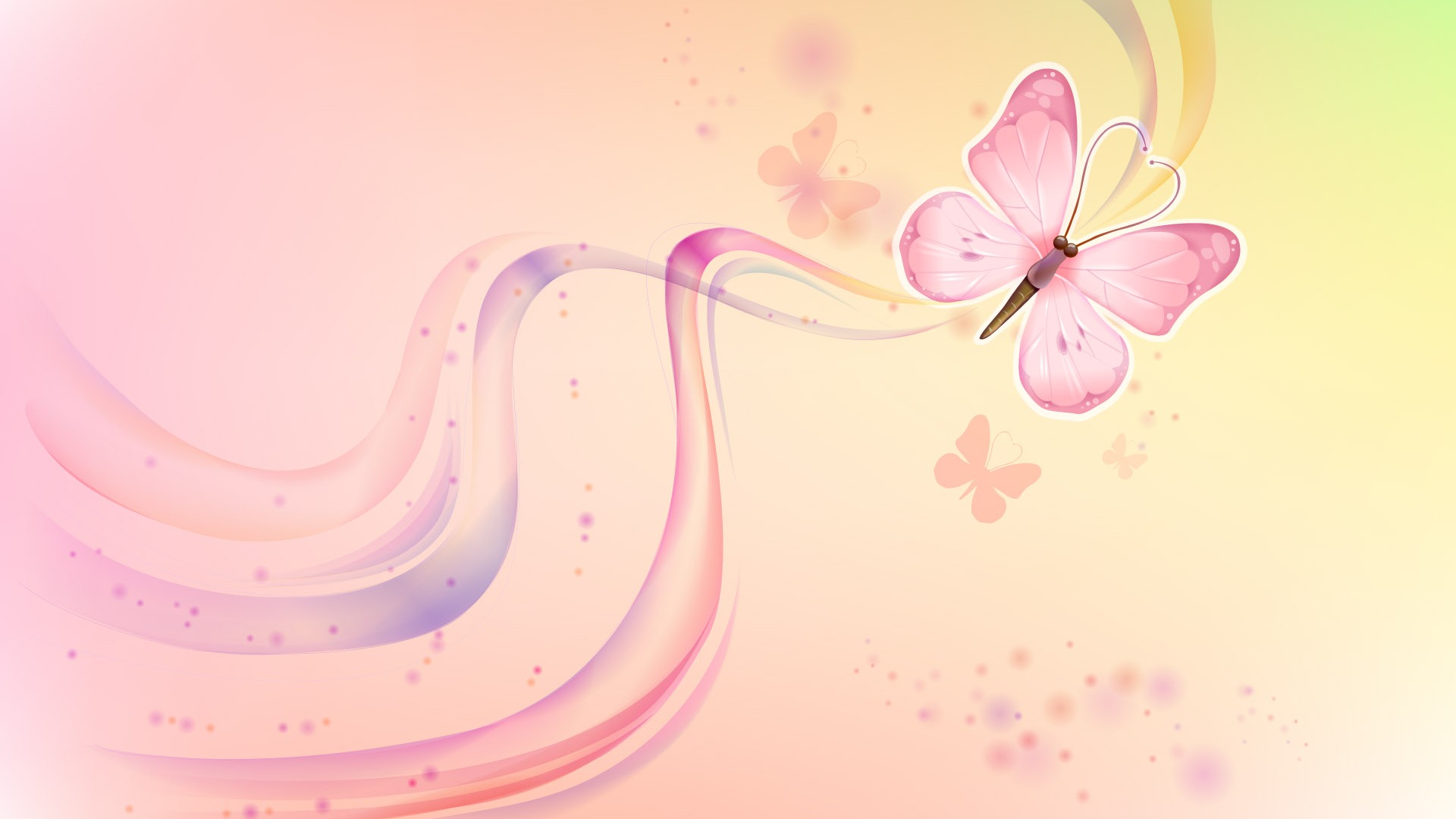 PCデスクトップに蝶, ピンク, 芸術的画像を無料でダウンロード