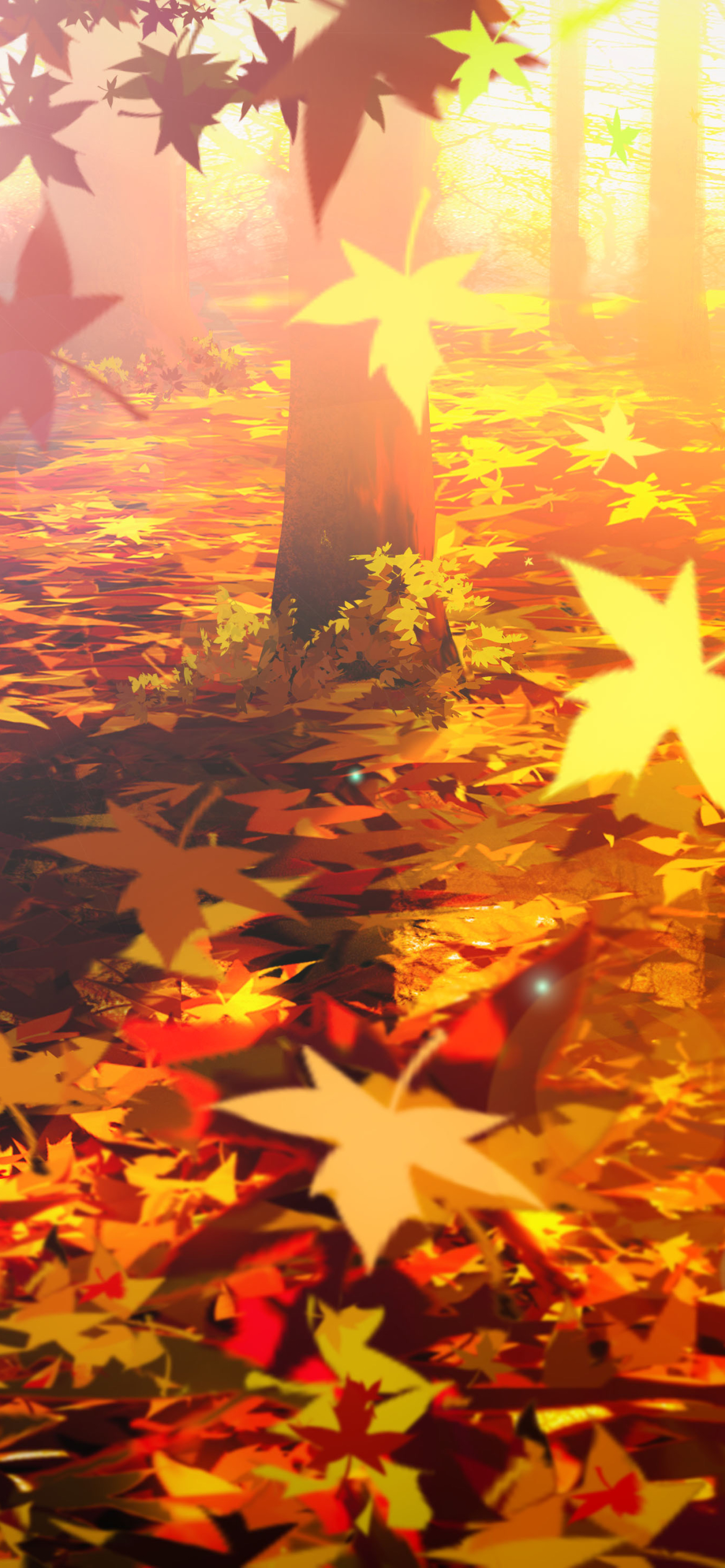 Handy-Wallpaper Natur, Herbst, Blatt, Animes kostenlos herunterladen.