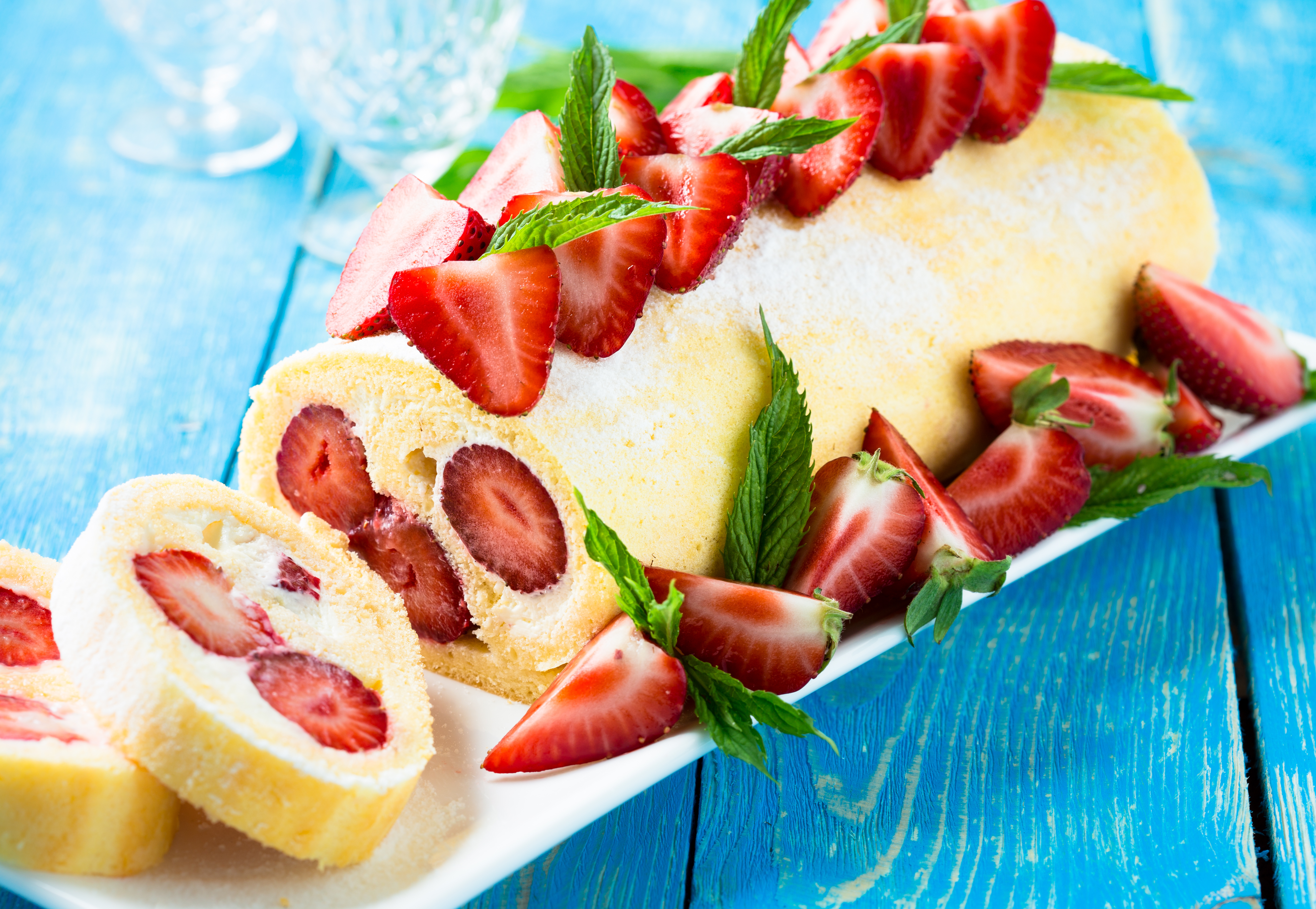 Handy-Wallpaper Erdbeere, Dessert, Gebäck, Kuchen, Frucht, Nahrungsmittel kostenlos herunterladen.