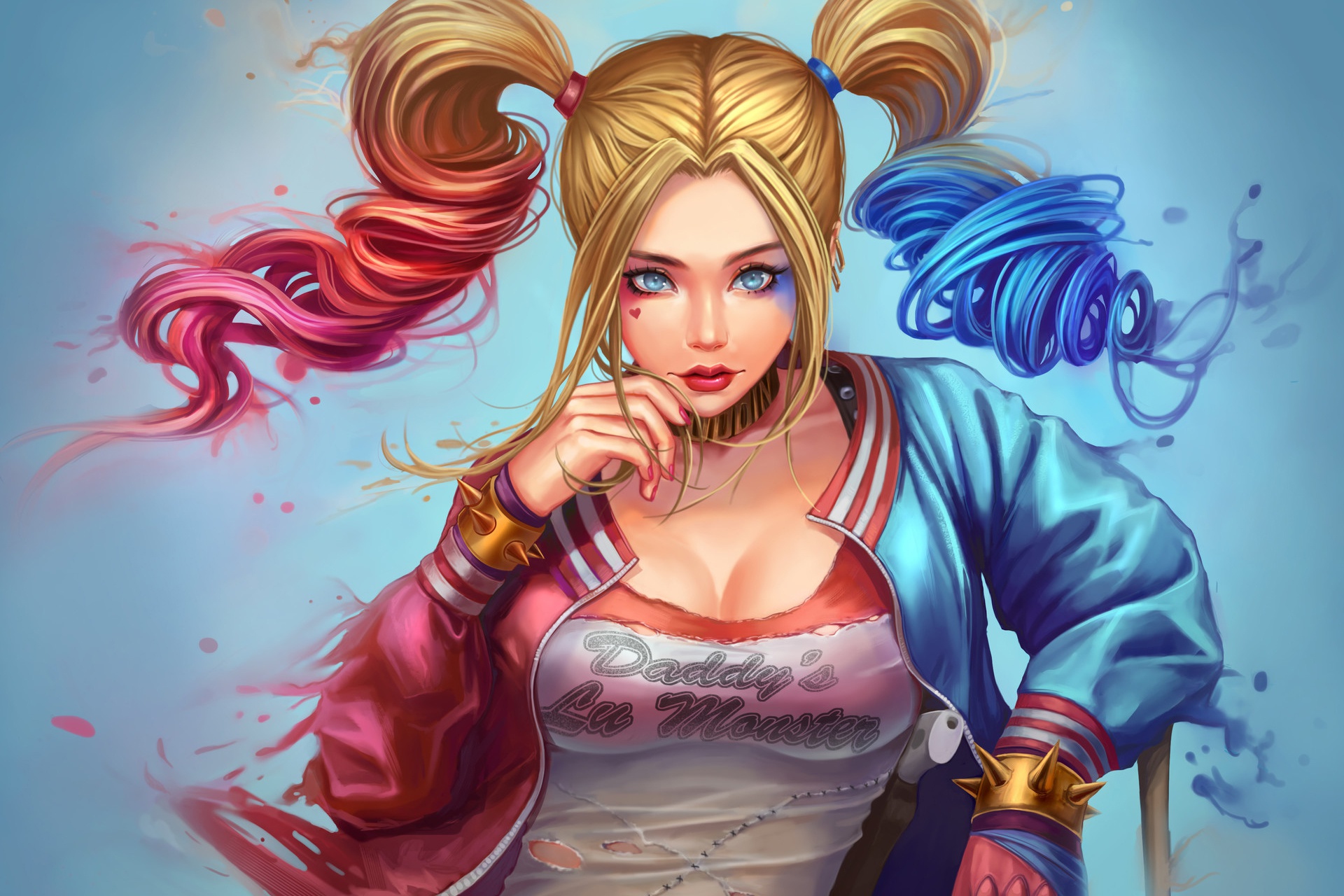 Free download wallpaper Blonde, Blue Eyes, Comics, Harley Quinn, Dc Comics, Twintails on your PC desktop