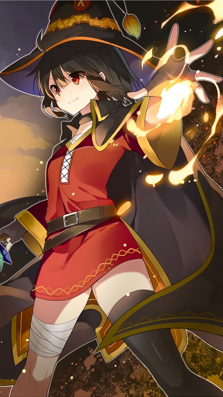 Handy-Wallpaper Dämon, Animes, Konosuba: God's Blessing On This Wonderful World!, Megumin (Konosuba), Yunyun (Konosuba), Konosuba kostenlos herunterladen.