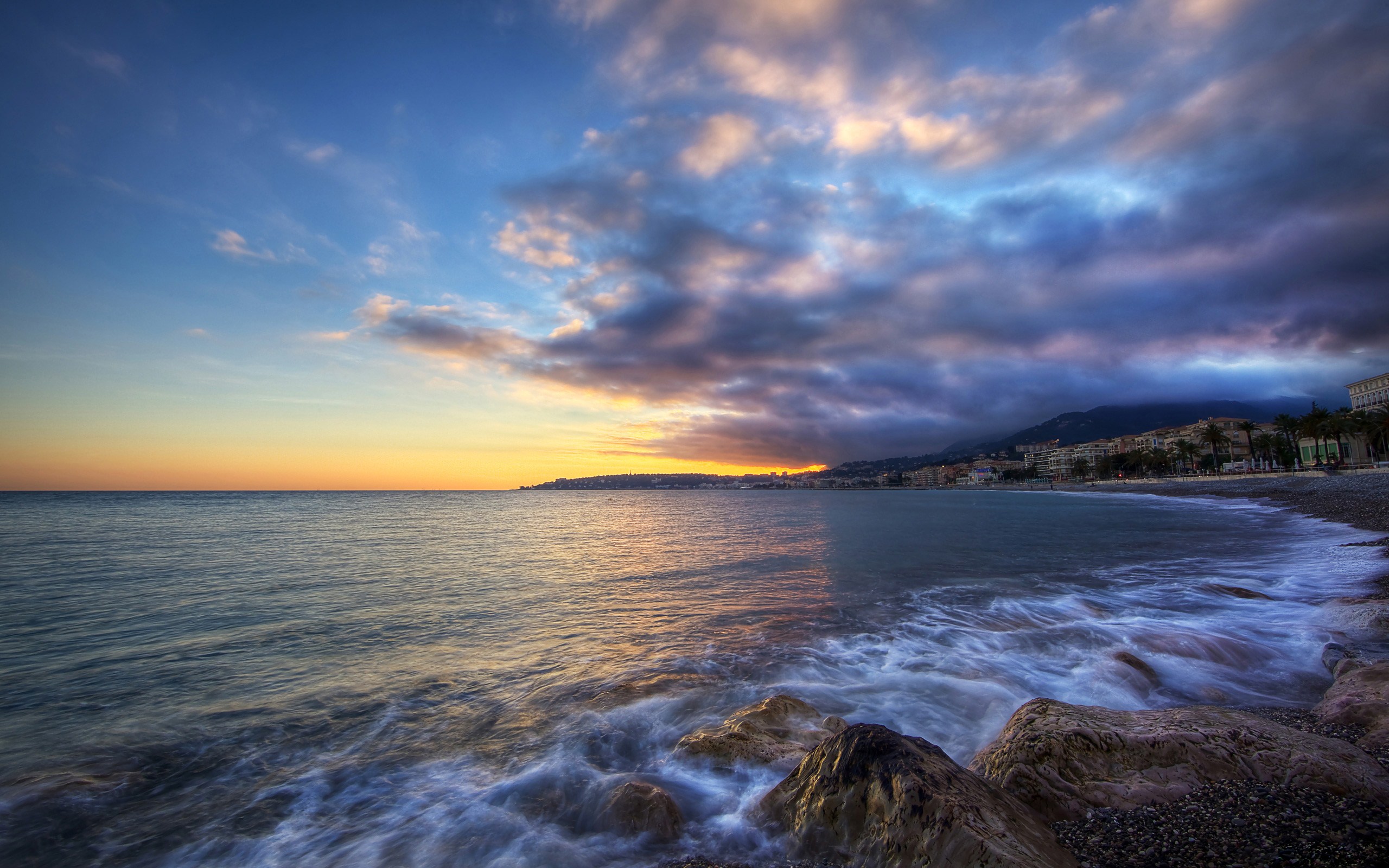 Laden Sie das Landschaft, Ozean, Hdr, Monaco, Sonnenuntergang, Menschengemacht-Bild kostenlos auf Ihren PC-Desktop herunter
