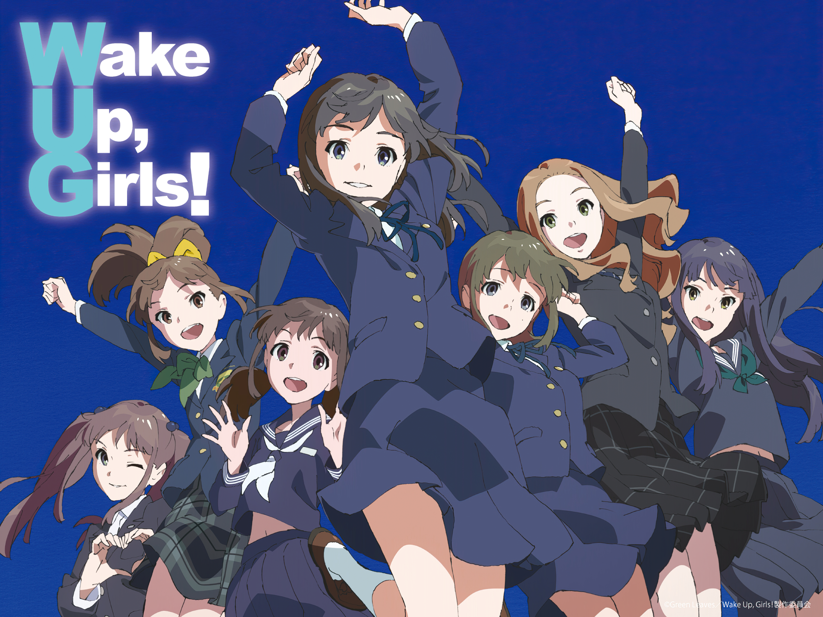 miyu okamoto, anime, wake up girls! shichi nin no idol, airi hayashida, kaya kikuma, mayu shimada, minami katayama, yoshino nanase