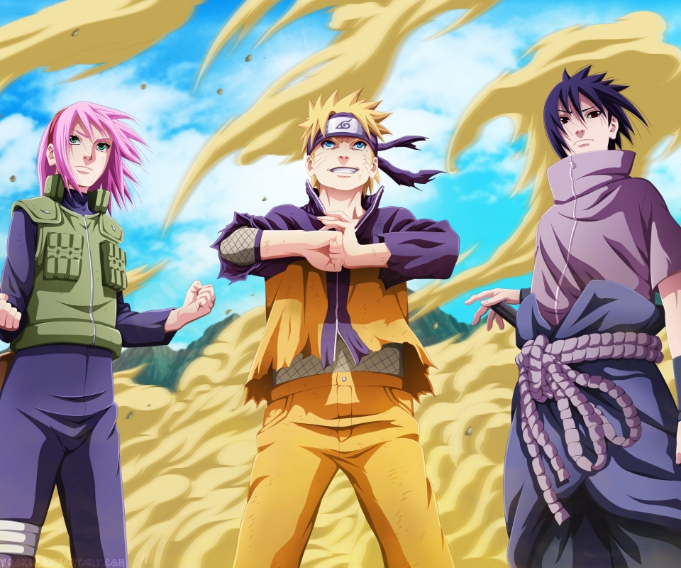 Handy-Wallpaper Naruto, Animes, Sasuke Uchiha, Sakura Haruno, Naruto Uzumaki kostenlos herunterladen.