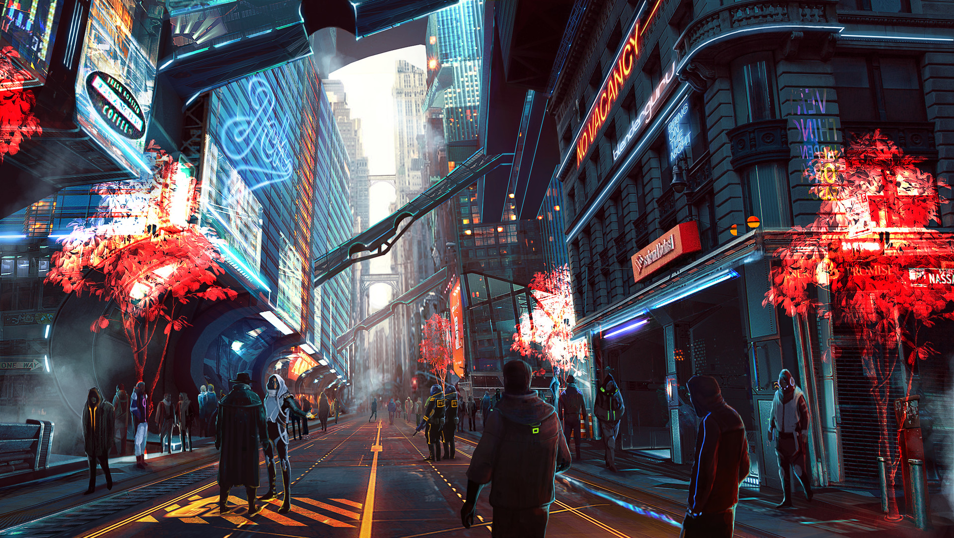 911018 descargar imagen ciencia ficción, ciberpunk, ciudad futurista, celebridad: fondos de pantalla y protectores de pantalla gratis