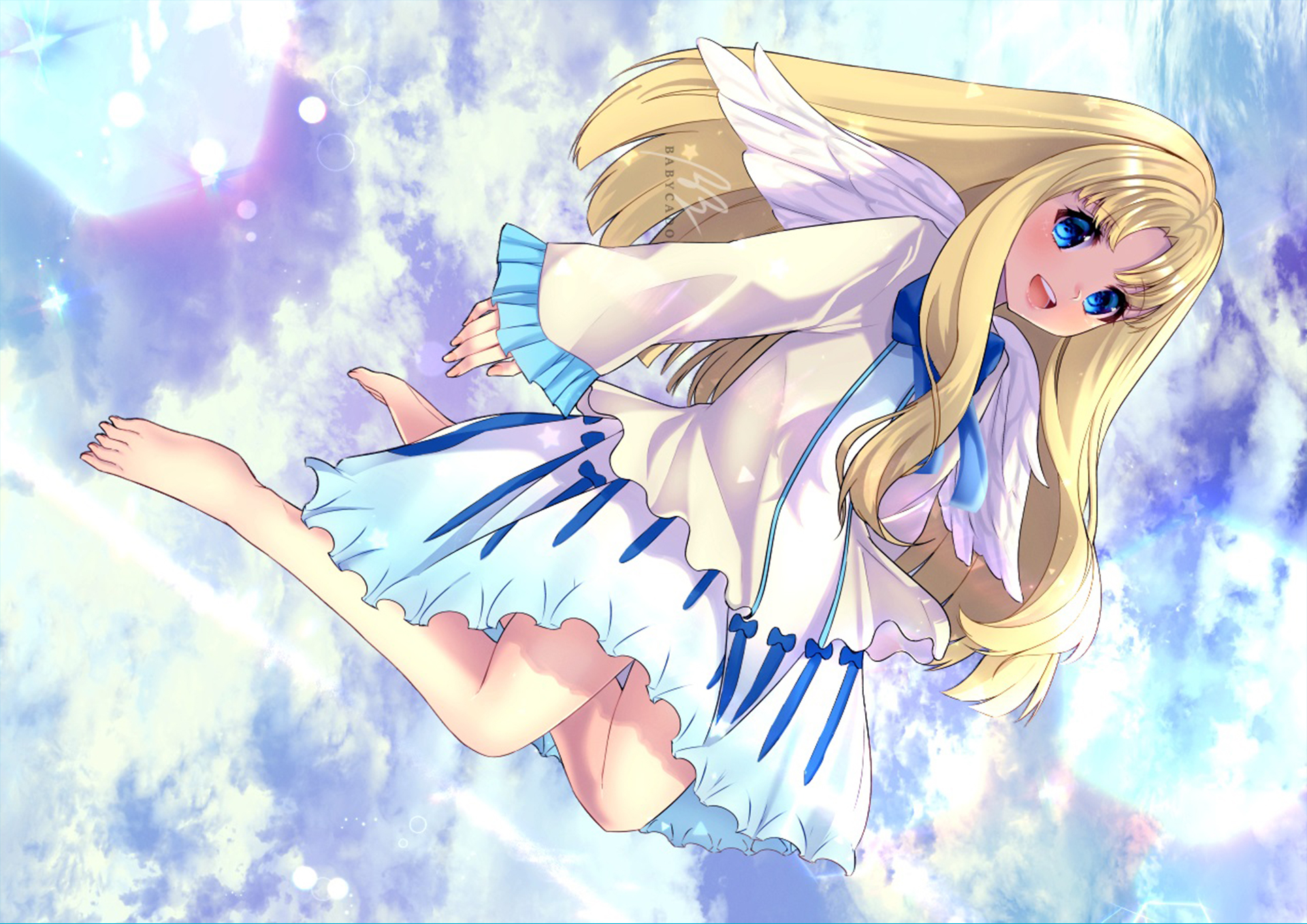 Laden Sie das Flügel, Blond, Blaue Augen, Animes, Weißes Kleid, Tate No Yuusha No Nariagari, Filo (Der Aufstieg Des Schildhelden)-Bild kostenlos auf Ihren PC-Desktop herunter