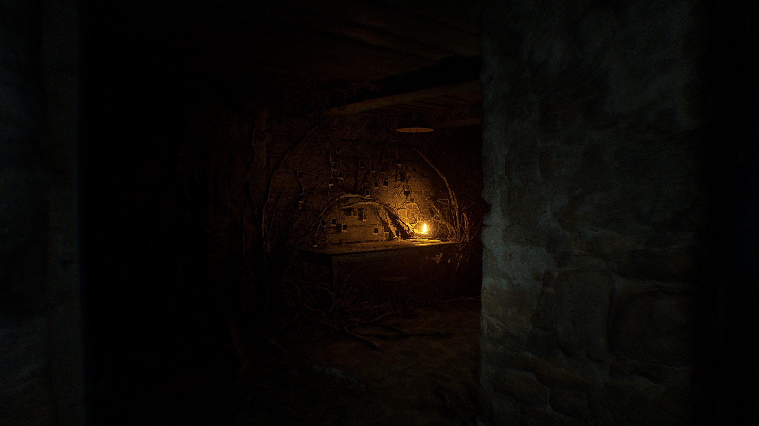 video game, candle, cellar, table, blair witch