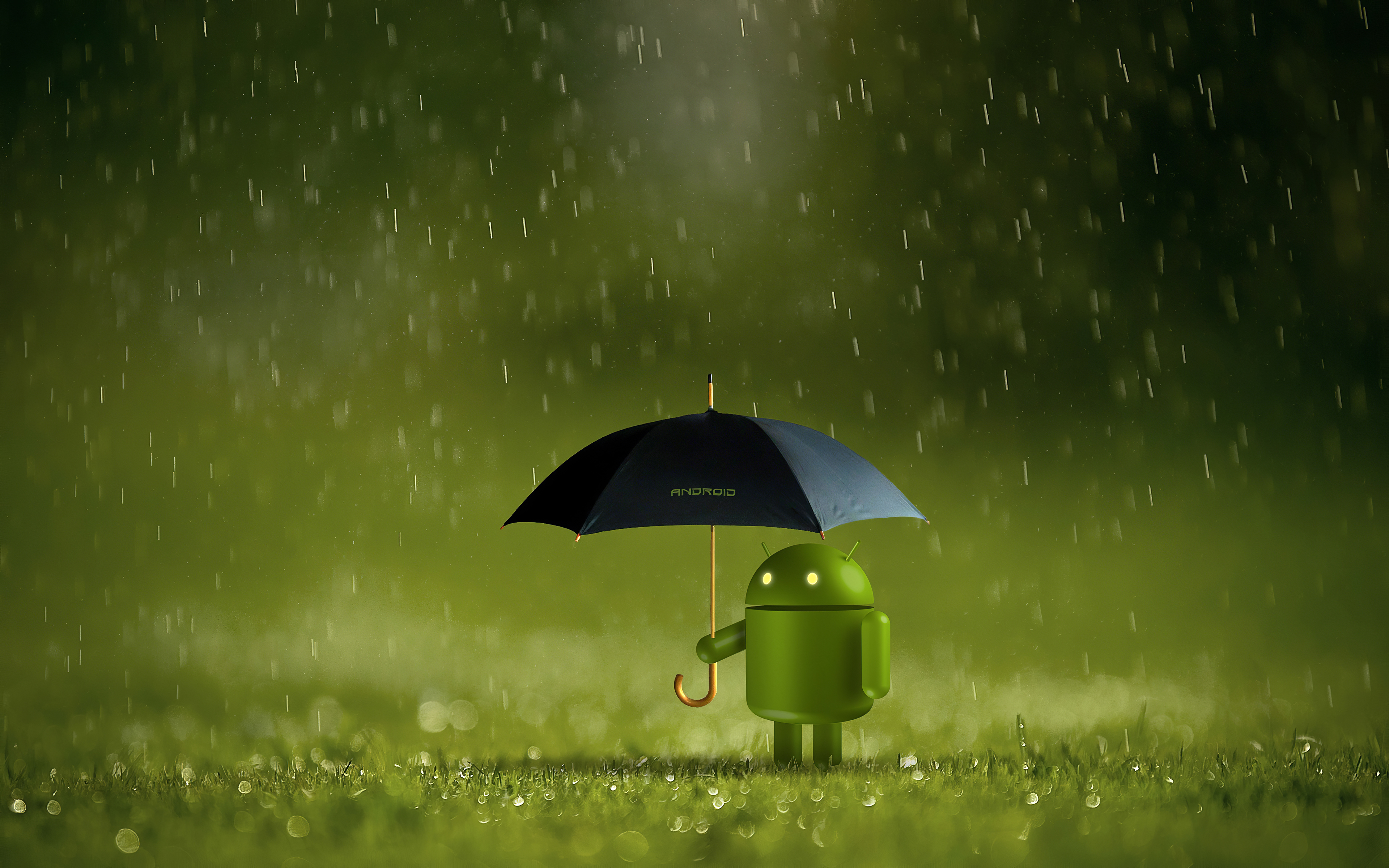 963935 скачать обои робот, андроид, android (операционная система), технологии, зонтики - заставки и картинки бесплатно