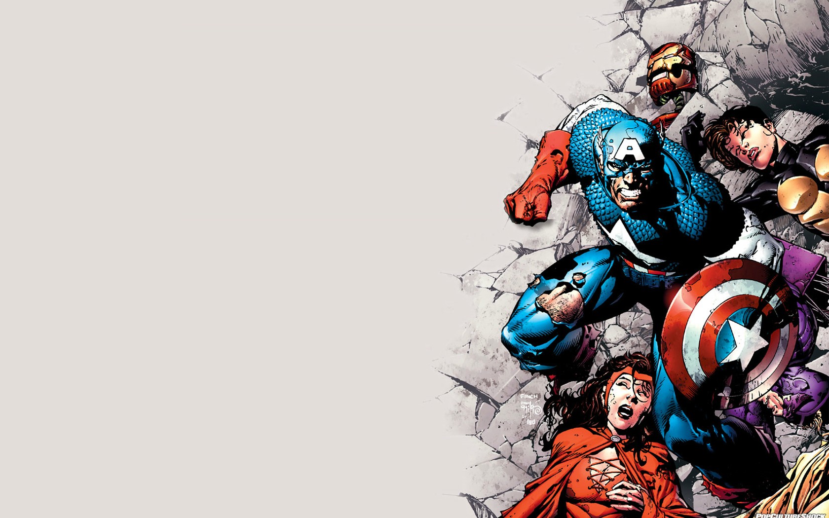 Handy-Wallpaper The Avengers, Scharlachrote Hexe, Kapitän Amerika, Comics kostenlos herunterladen.