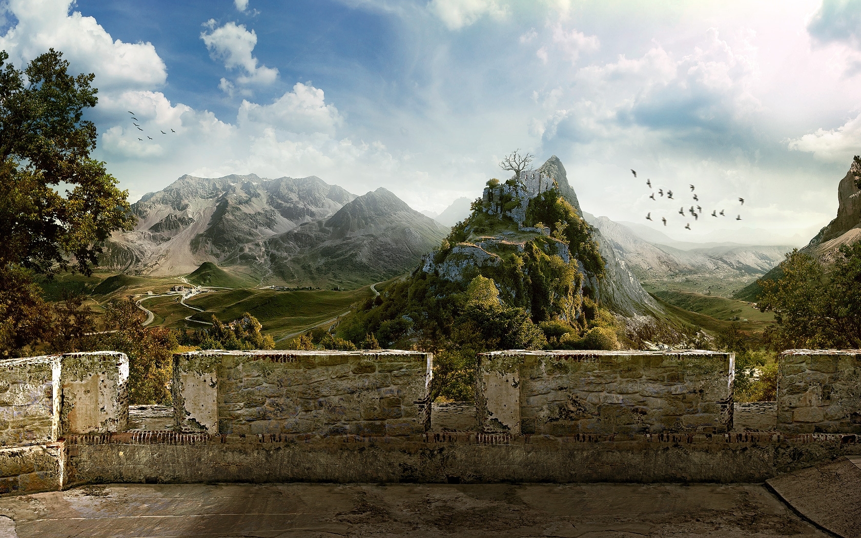 Handy-Wallpaper Landschaft, Mountains, Natur kostenlos herunterladen.