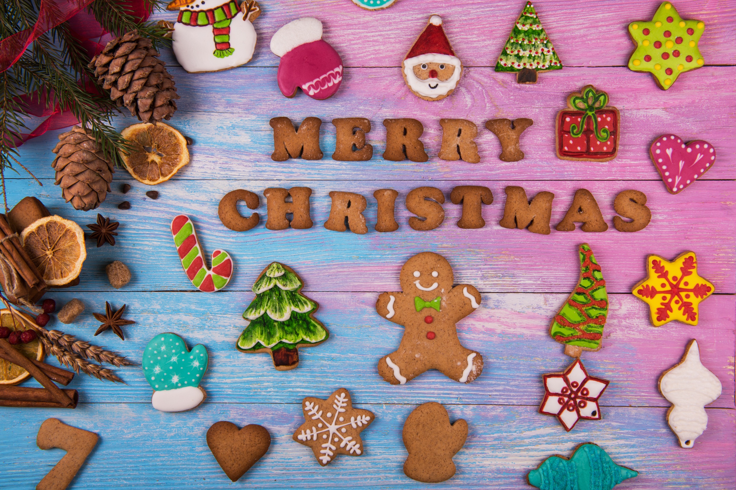 Завантажити шпалери безкоштовно Різдво, Печиво, Свято, Пряник, Щасливого Різдва картинка на робочий стіл ПК
