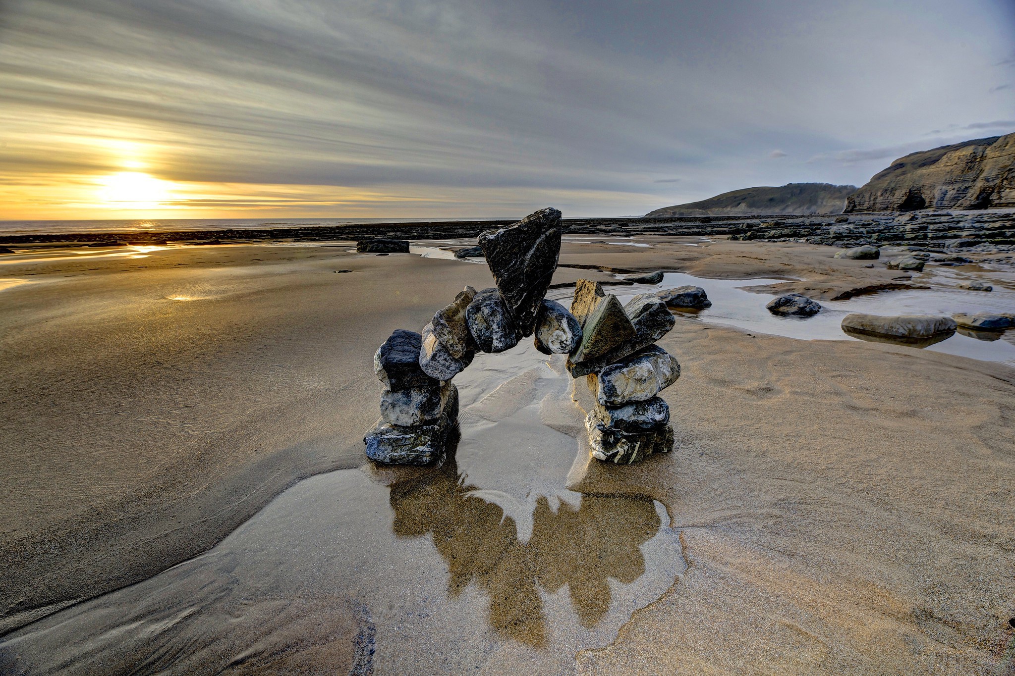 Descarga gratis la imagen Playa, Arena, Horizonte, Piedra, Arco Natural, Tierra/naturaleza en el escritorio de tu PC