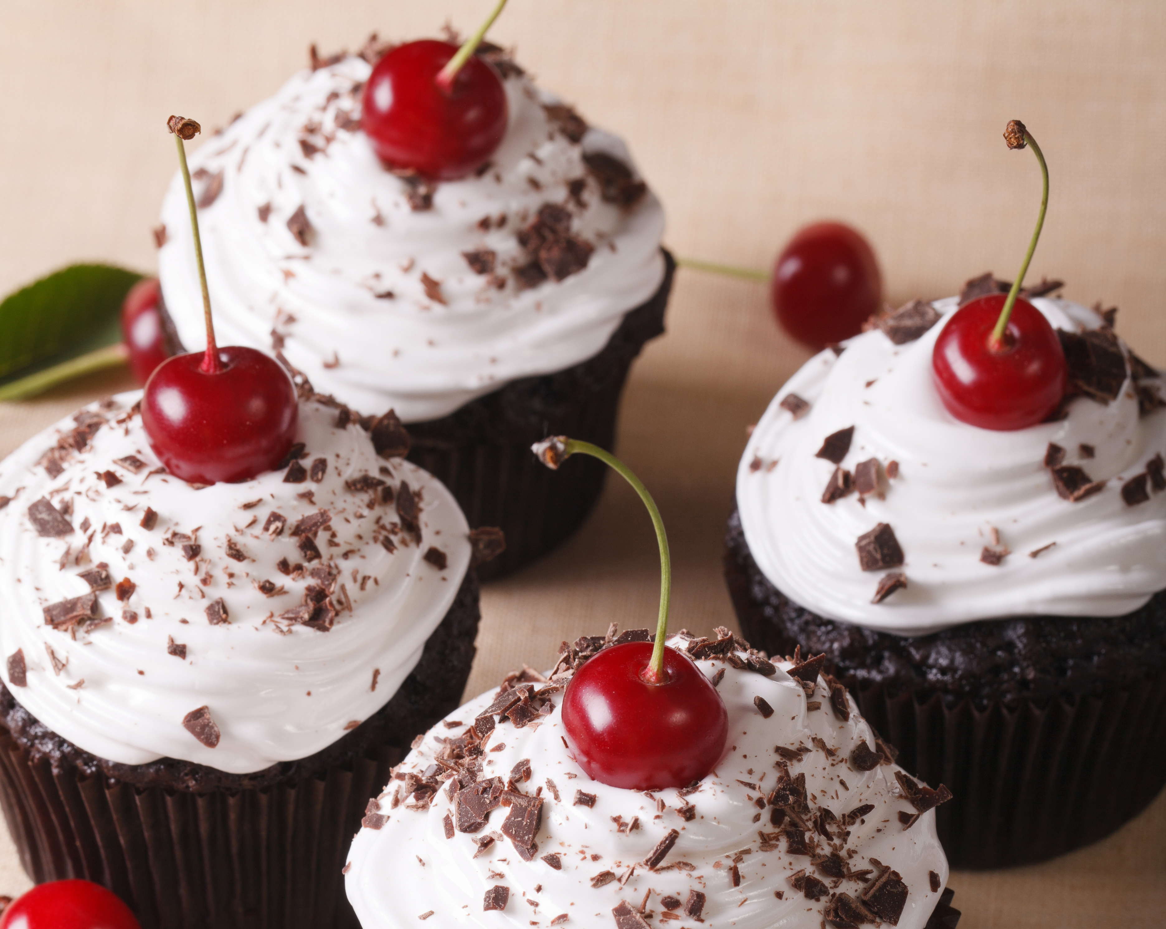 Download mobile wallpaper Food, Cherry, Dessert, Fruit, Cupcake for free.