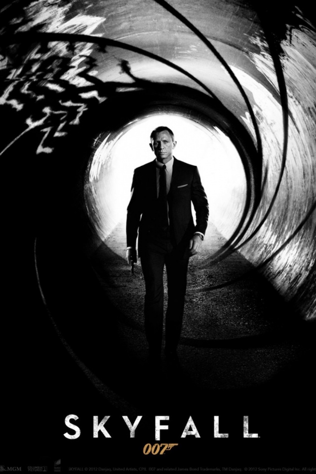 Download mobile wallpaper James Bond, Daniel Craig, Movie, Black & White, Skyfall for free.