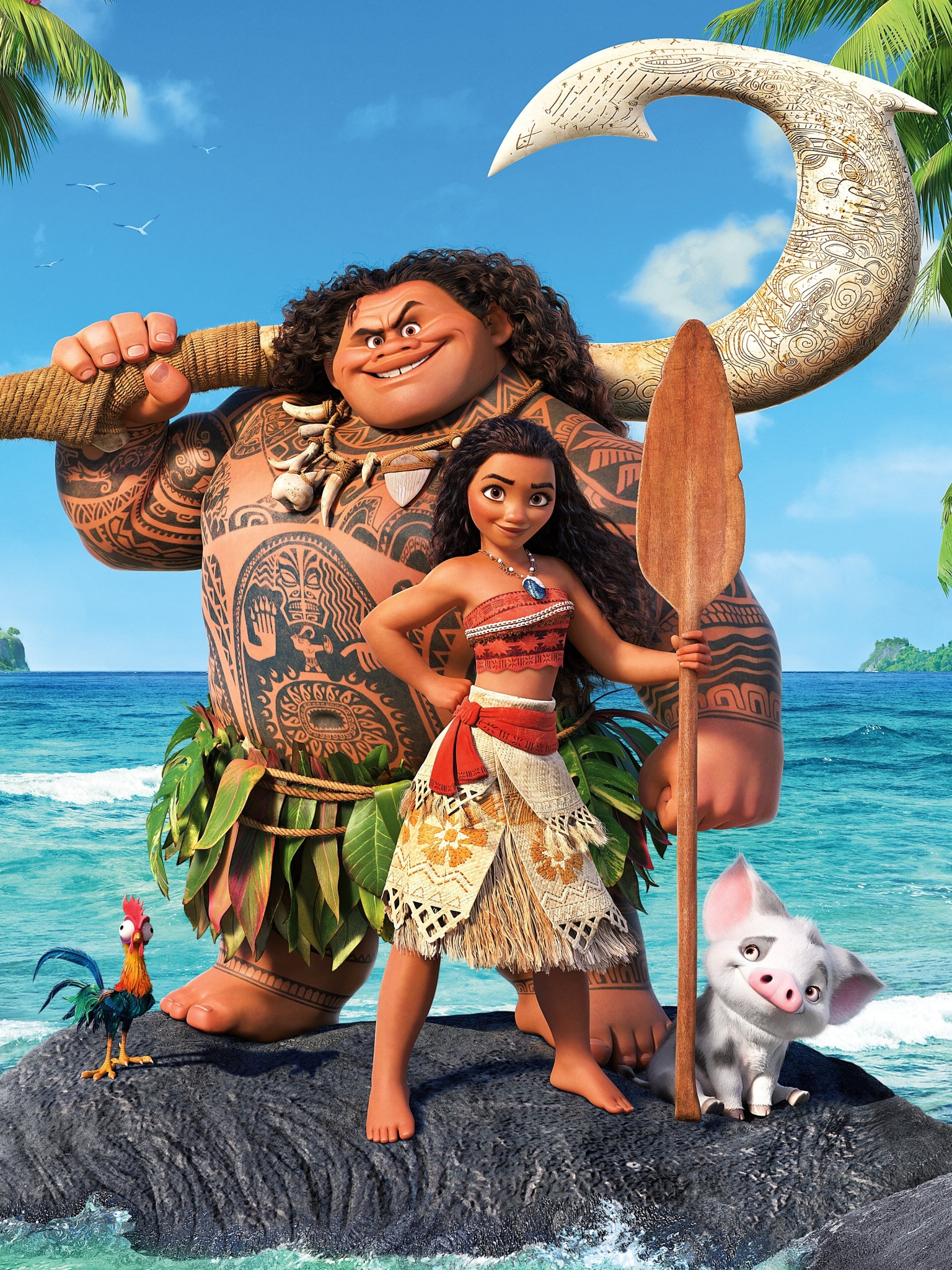 Download mobile wallpaper Movie, Maui (Moana), Moana (Movie), Moana Waialiki, Moana for free.