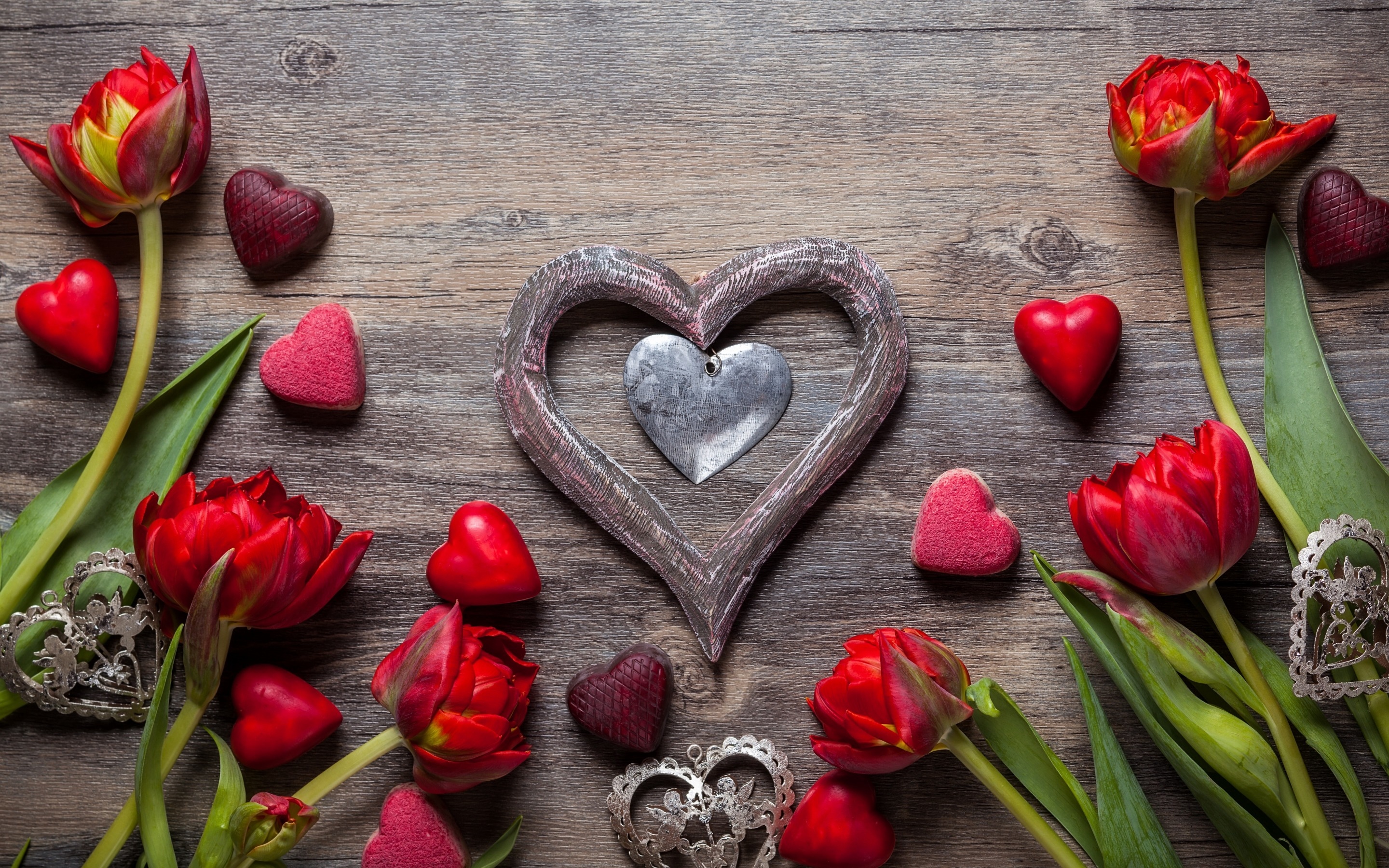 Free download wallpaper Valentine's Day, Flower, Holiday, Heart, Red Flower on your PC desktop