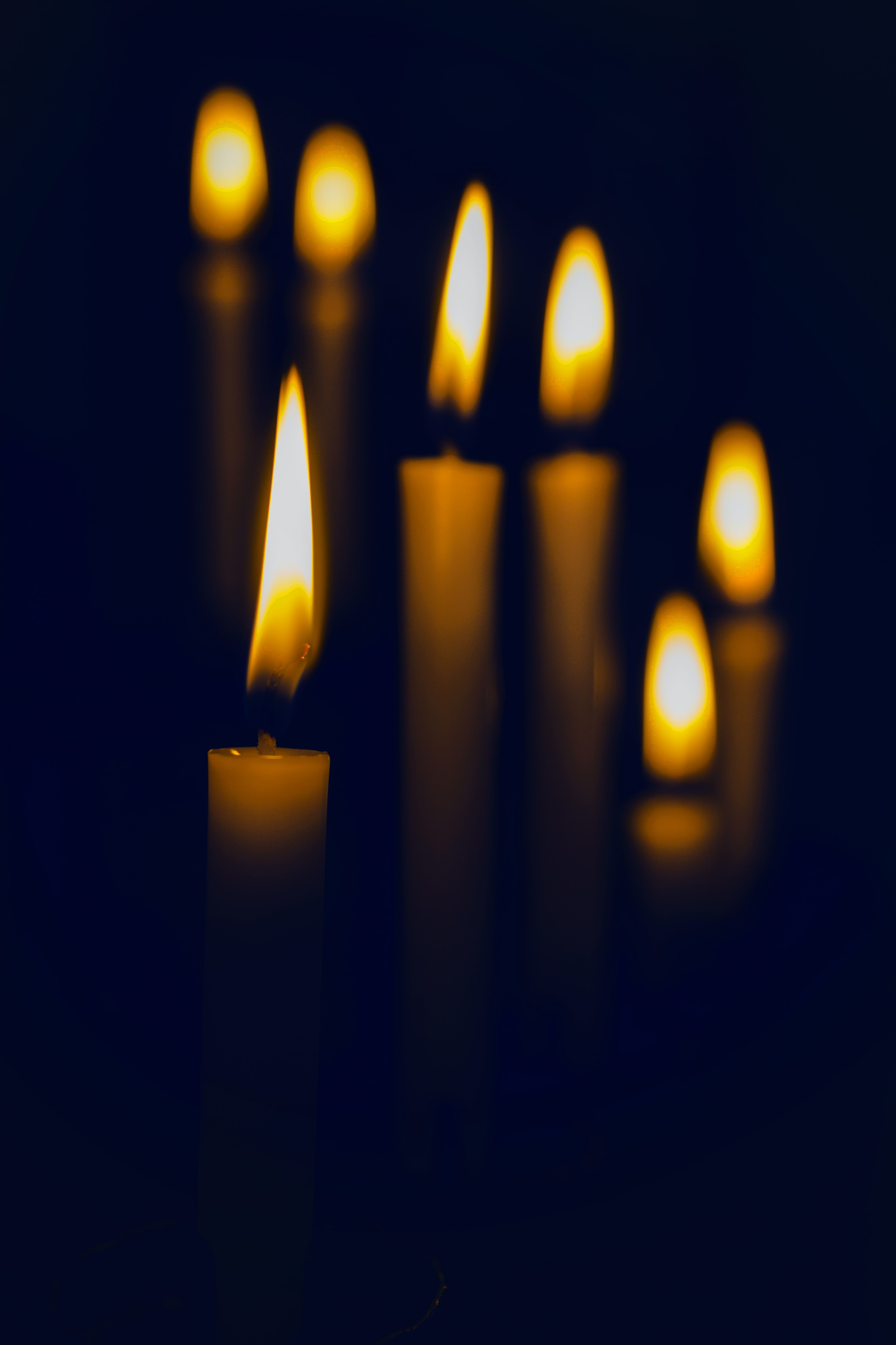 candles, dark, glow HD wallpaper