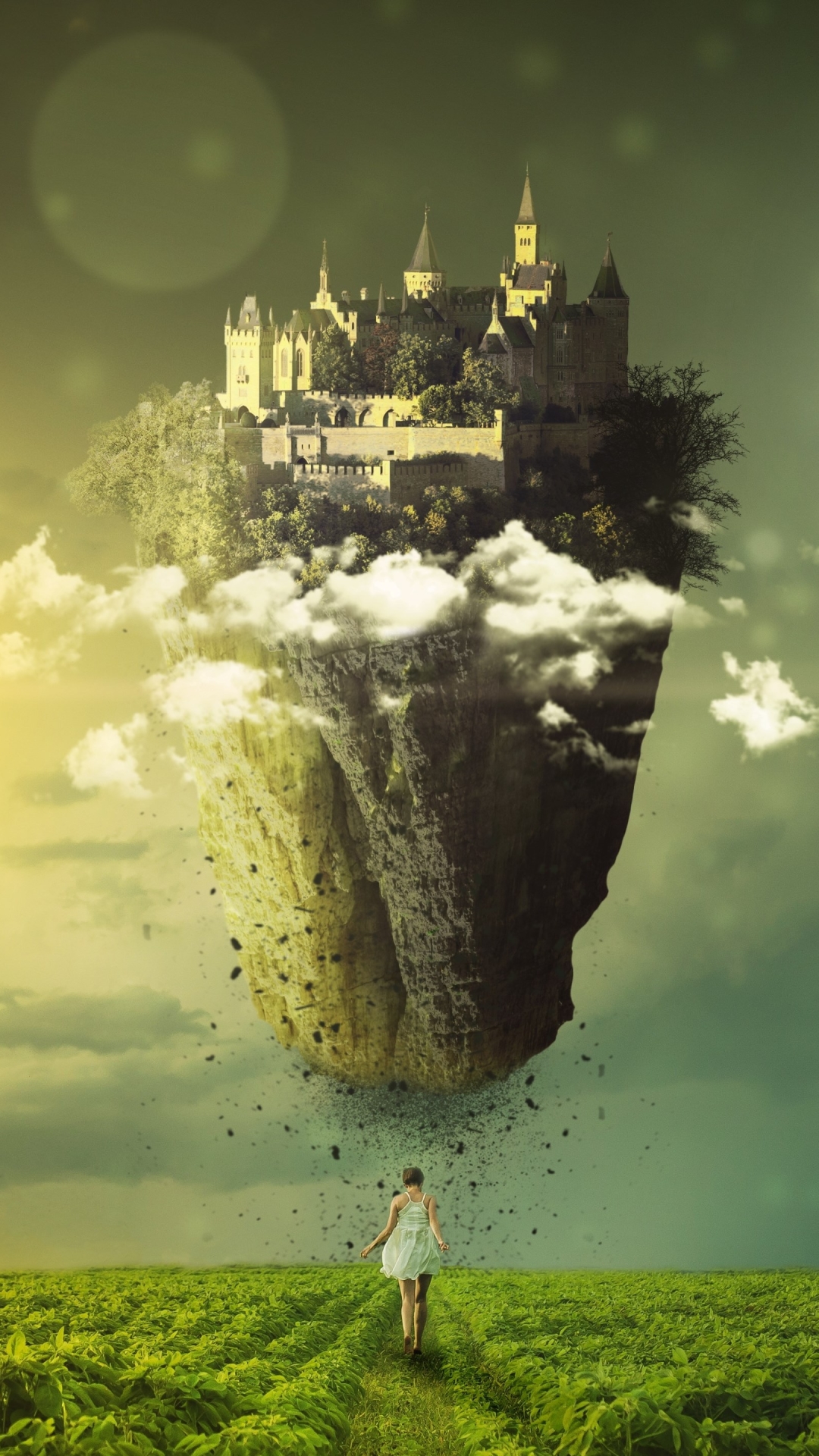 Download mobile wallpaper Fantasy, Castles, Castle, Floating Island for free.