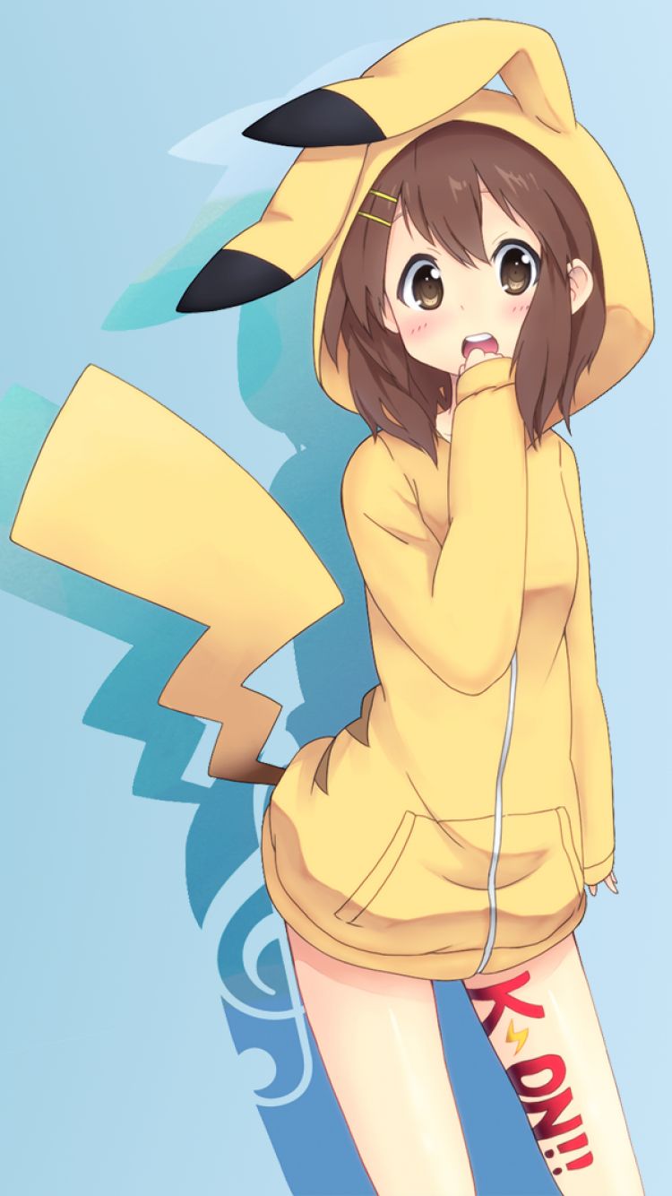 Descarga gratuita de fondo de pantalla para móvil de Animado, Pikachu, ¡kon!, Yui Hirasawa, Cosplay.