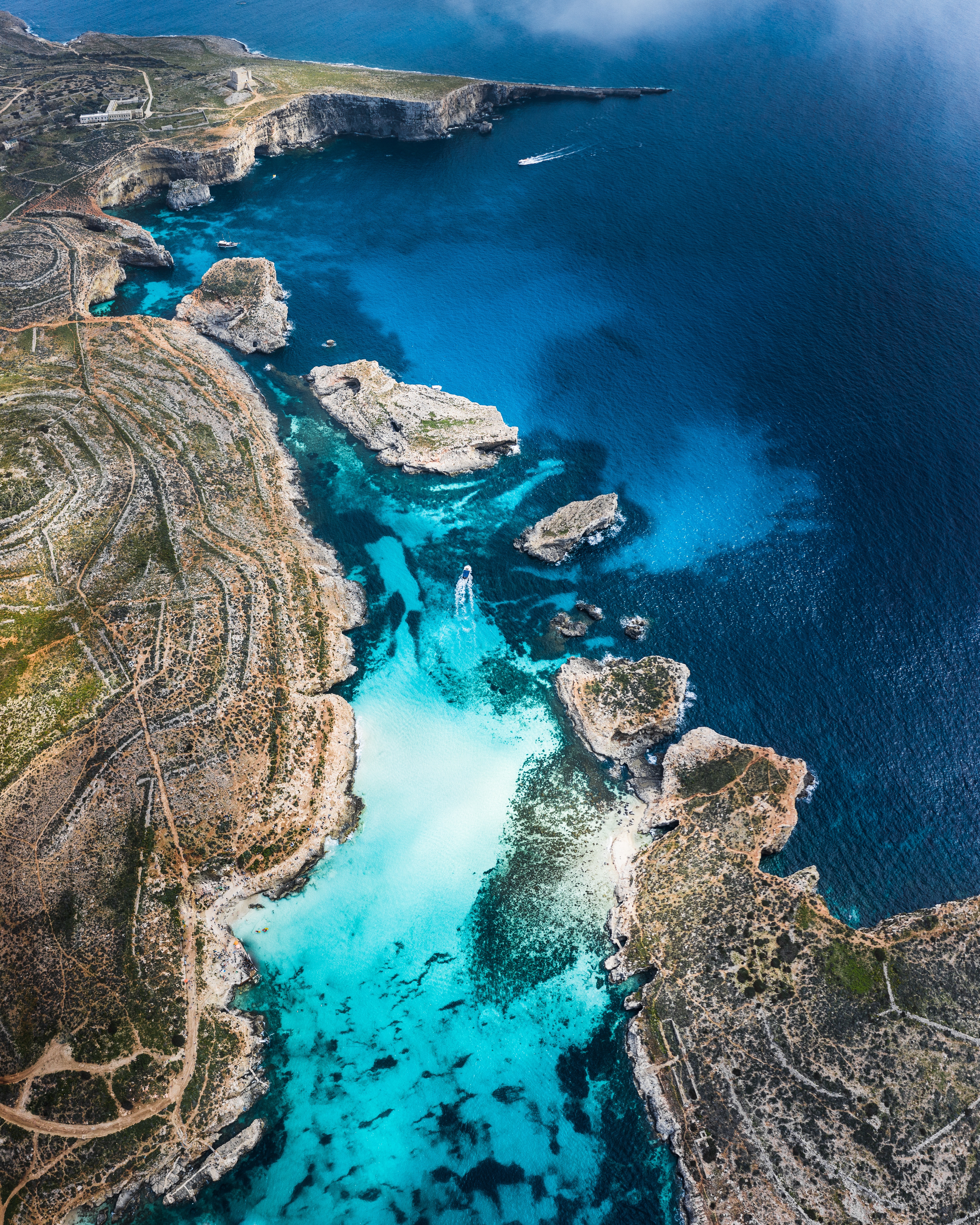 Free HD ocean, aerial view, nature, coast, island, bay, rocky, stony