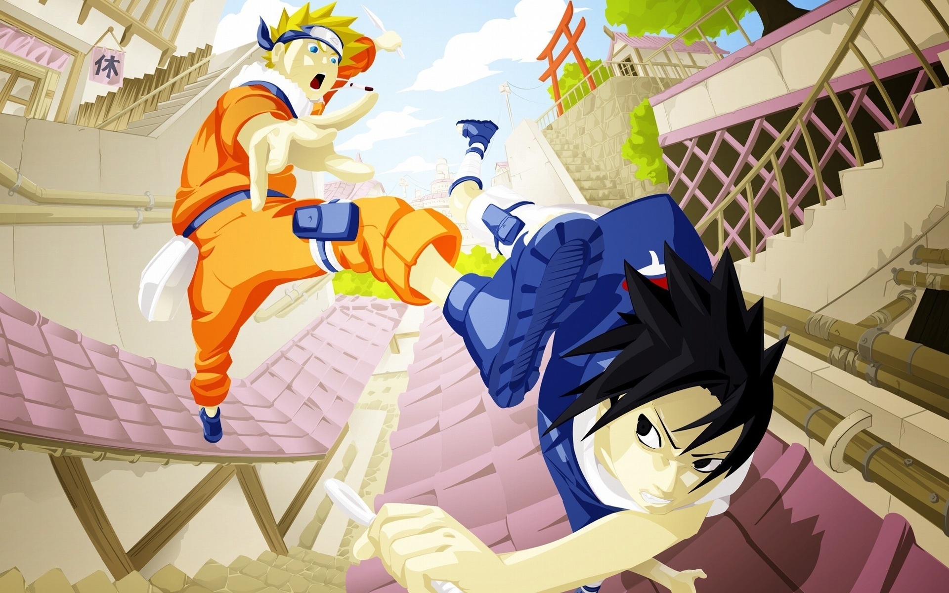 Baixe gratuitamente a imagem Anime, Naruto, Sasuke Uchiha, Naruto Uzumaki na área de trabalho do seu PC